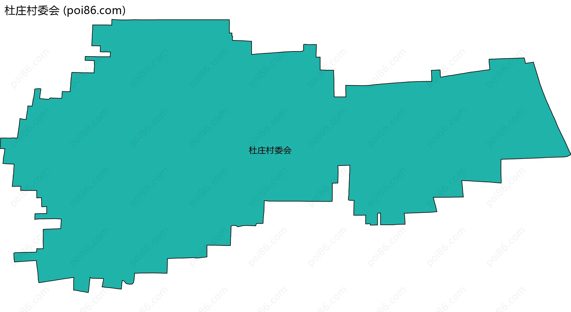 杜庄村委会边界地图