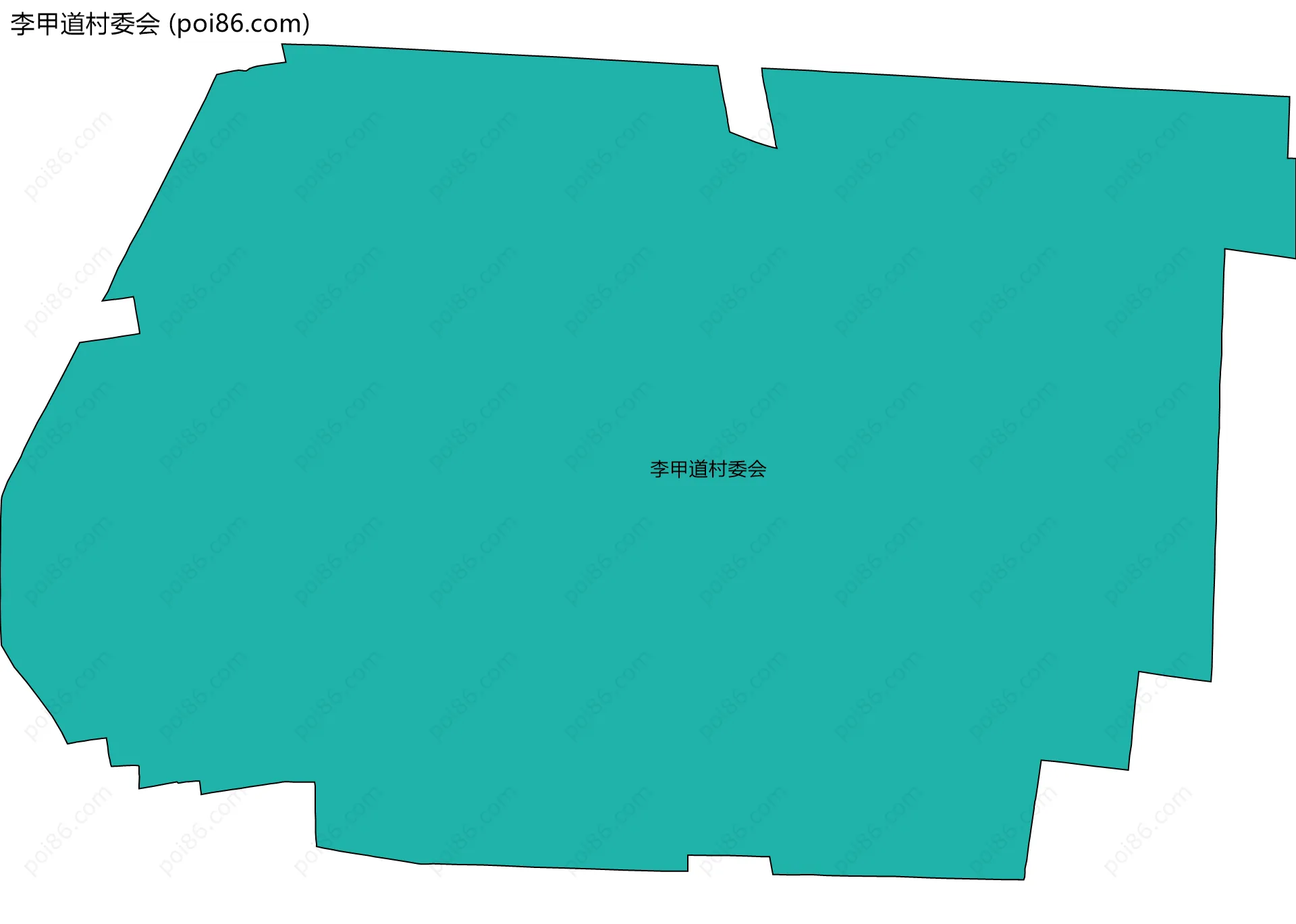 李甲道村委会边界地图