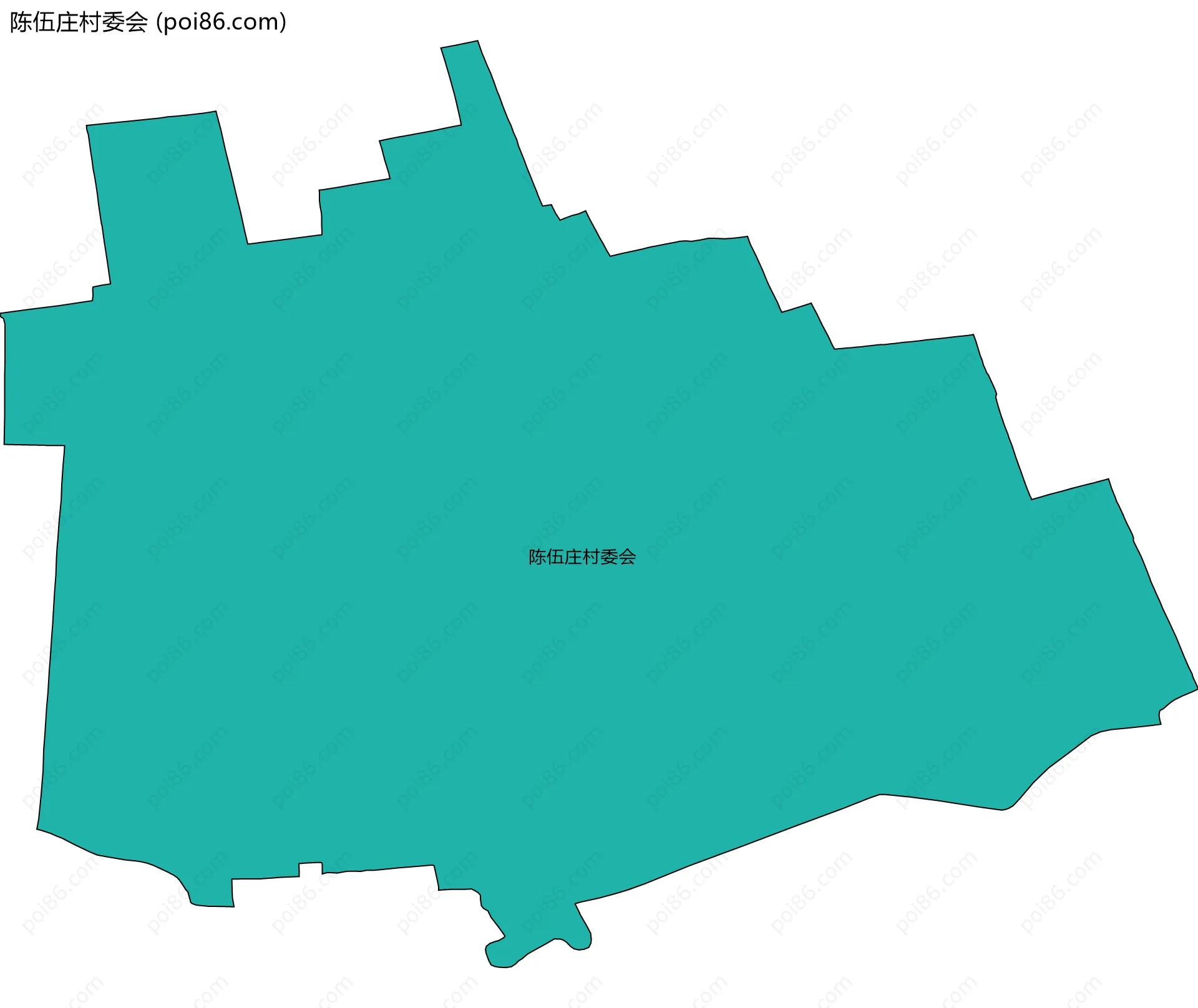 陈伍庄村委会边界地图