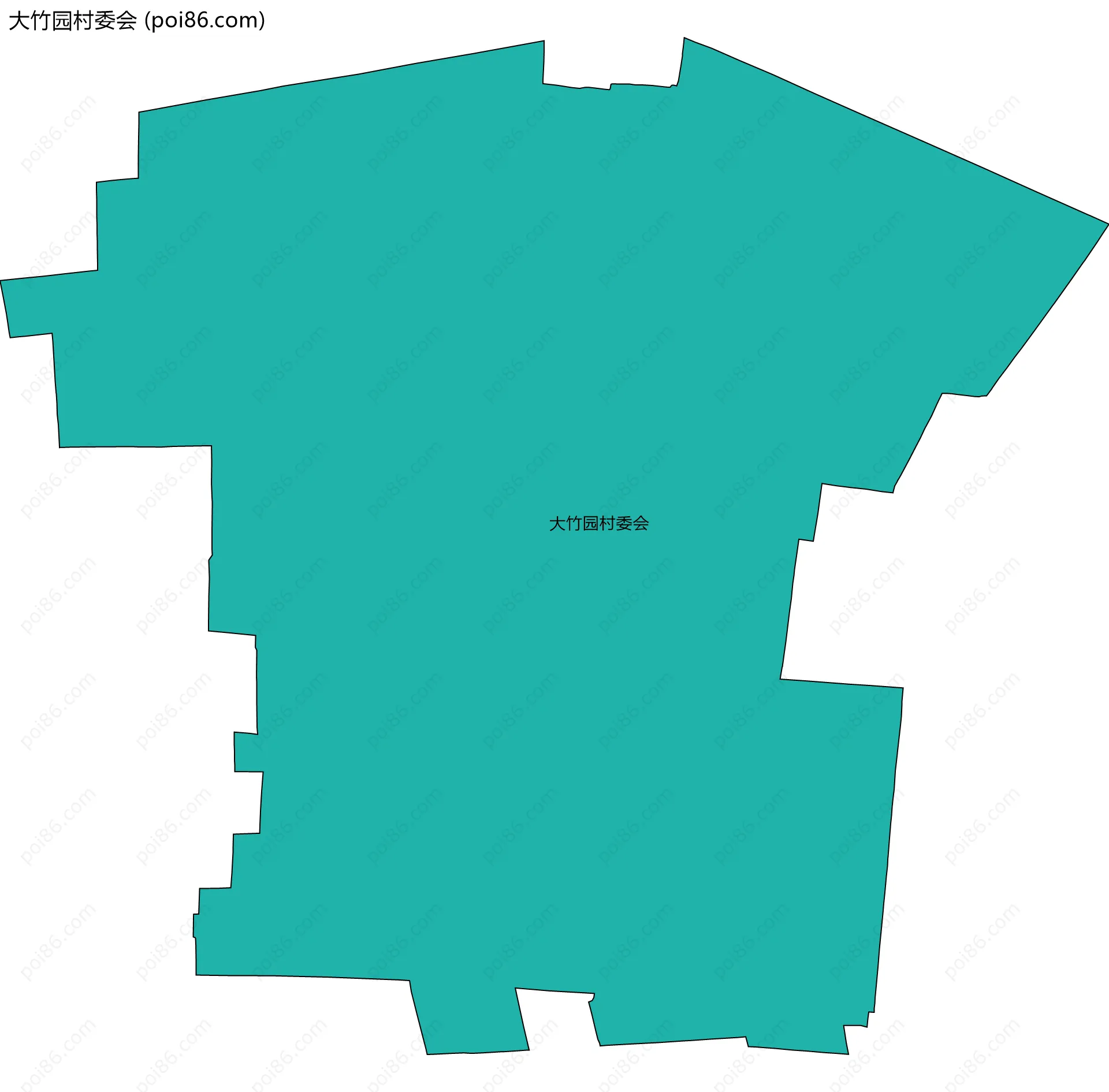 大竹园村委会边界地图