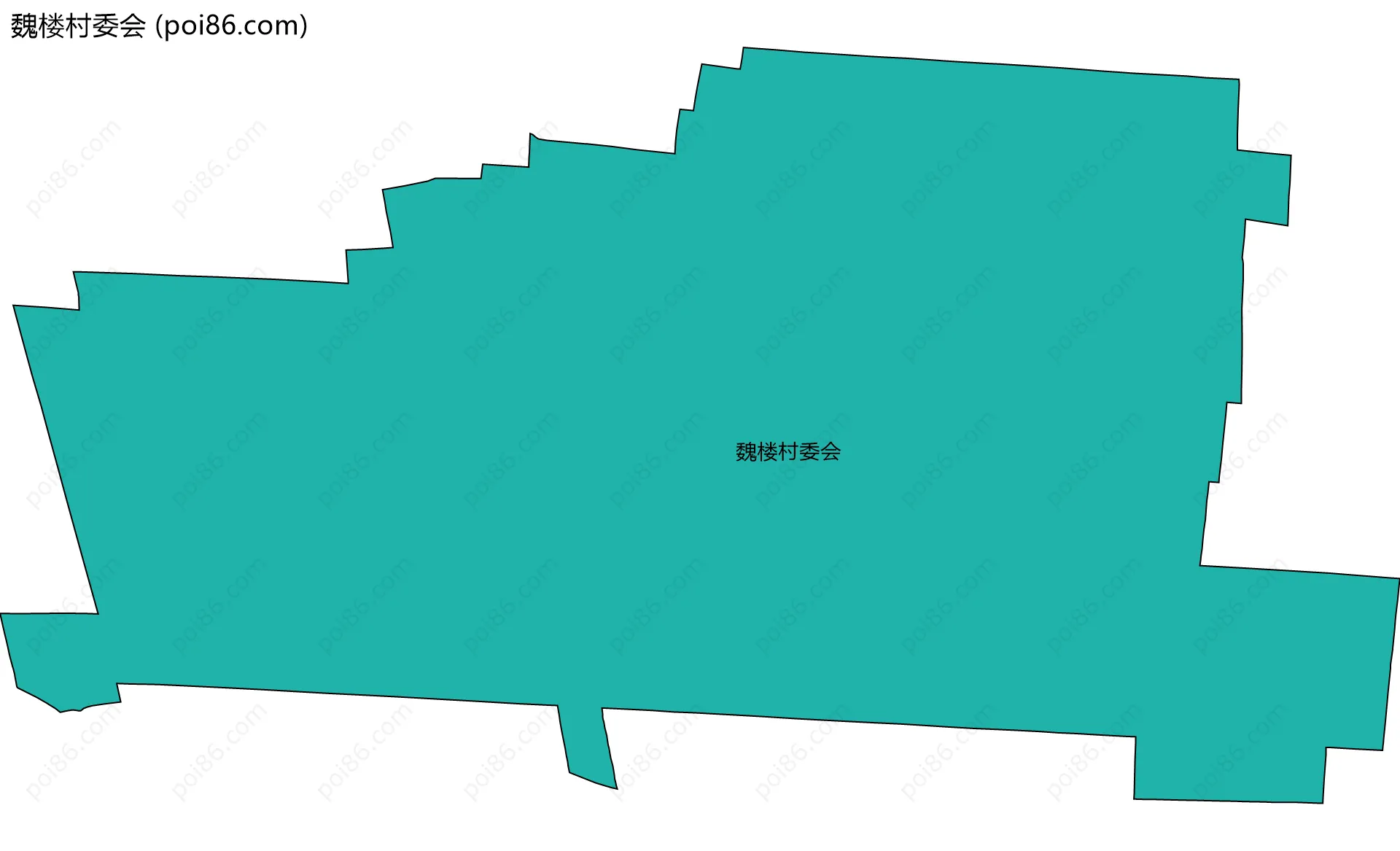 魏楼村委会边界地图