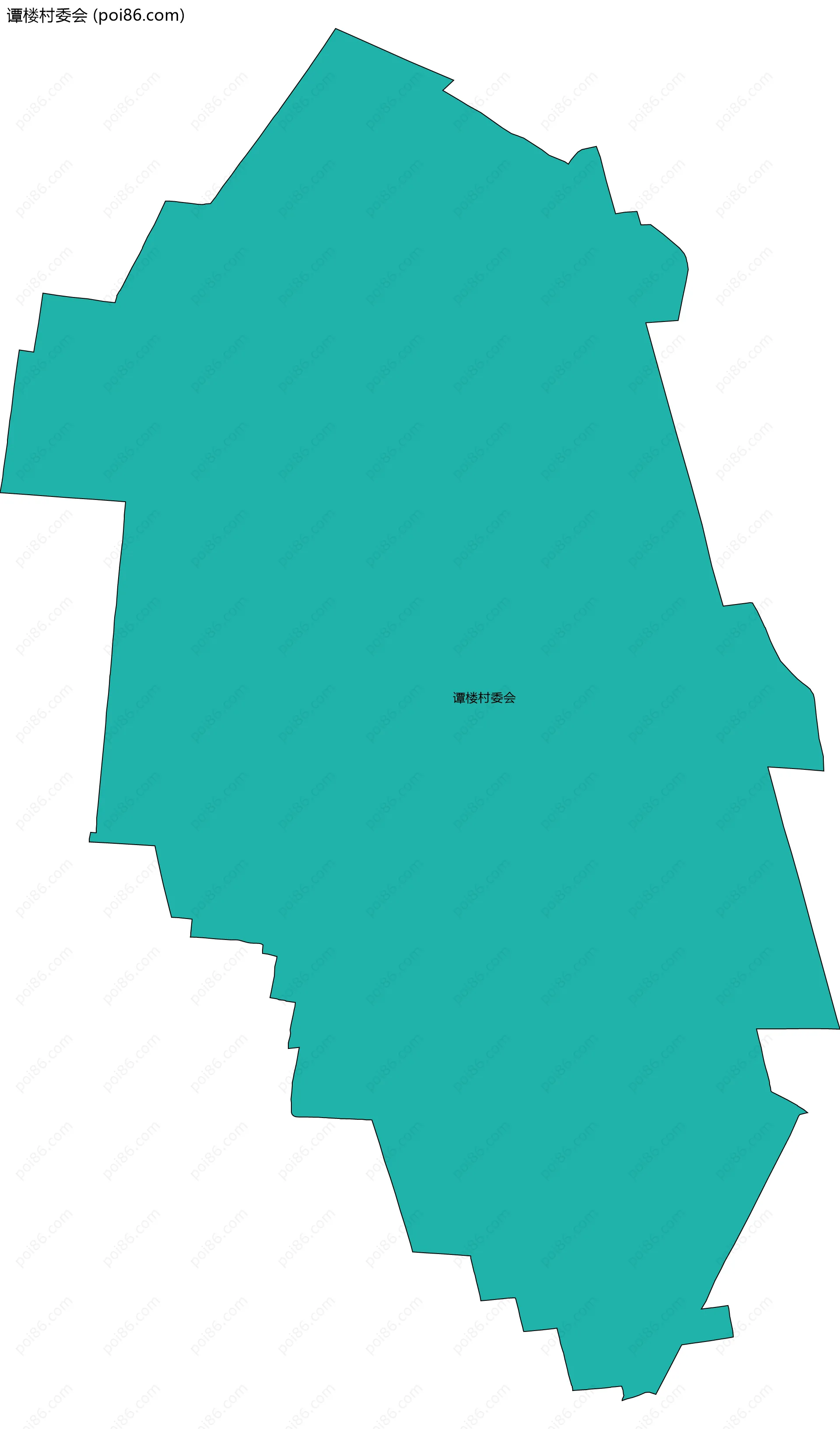 谭楼村委会边界地图