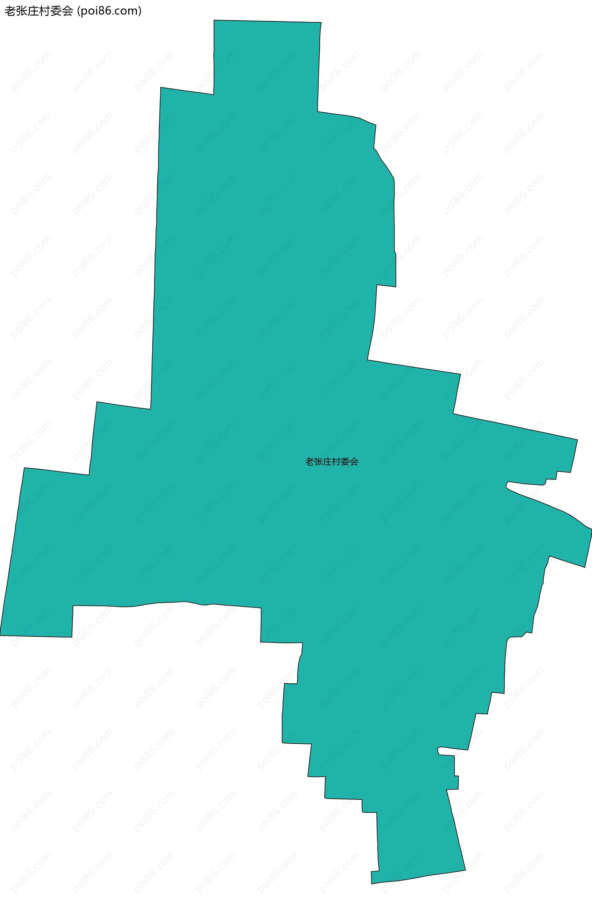 老张庄村委会边界地图