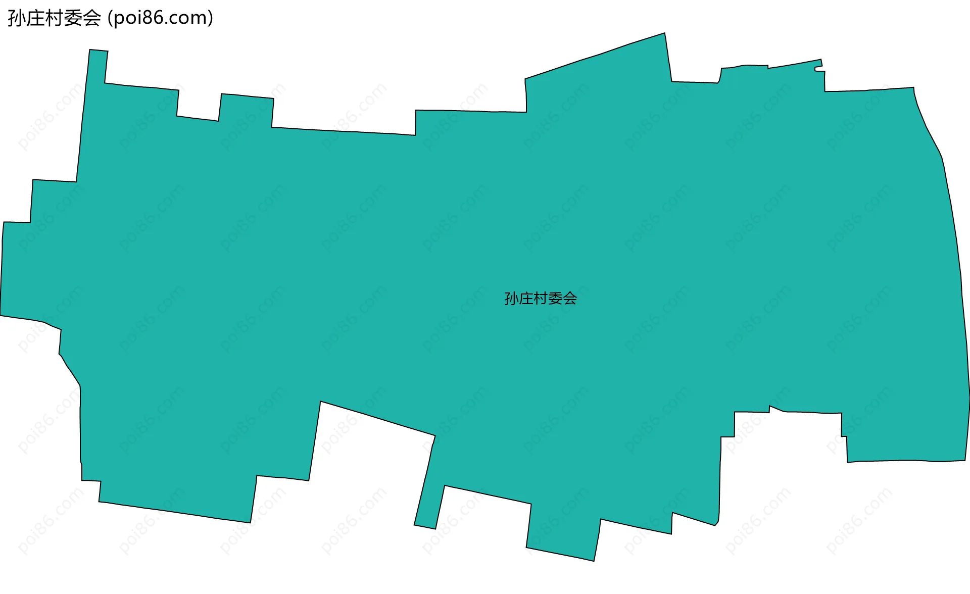 孙庄村委会边界地图