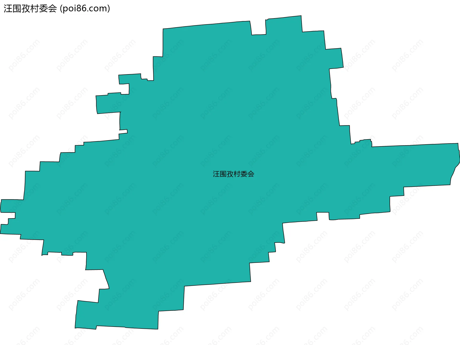 汪围孜村委会边界地图