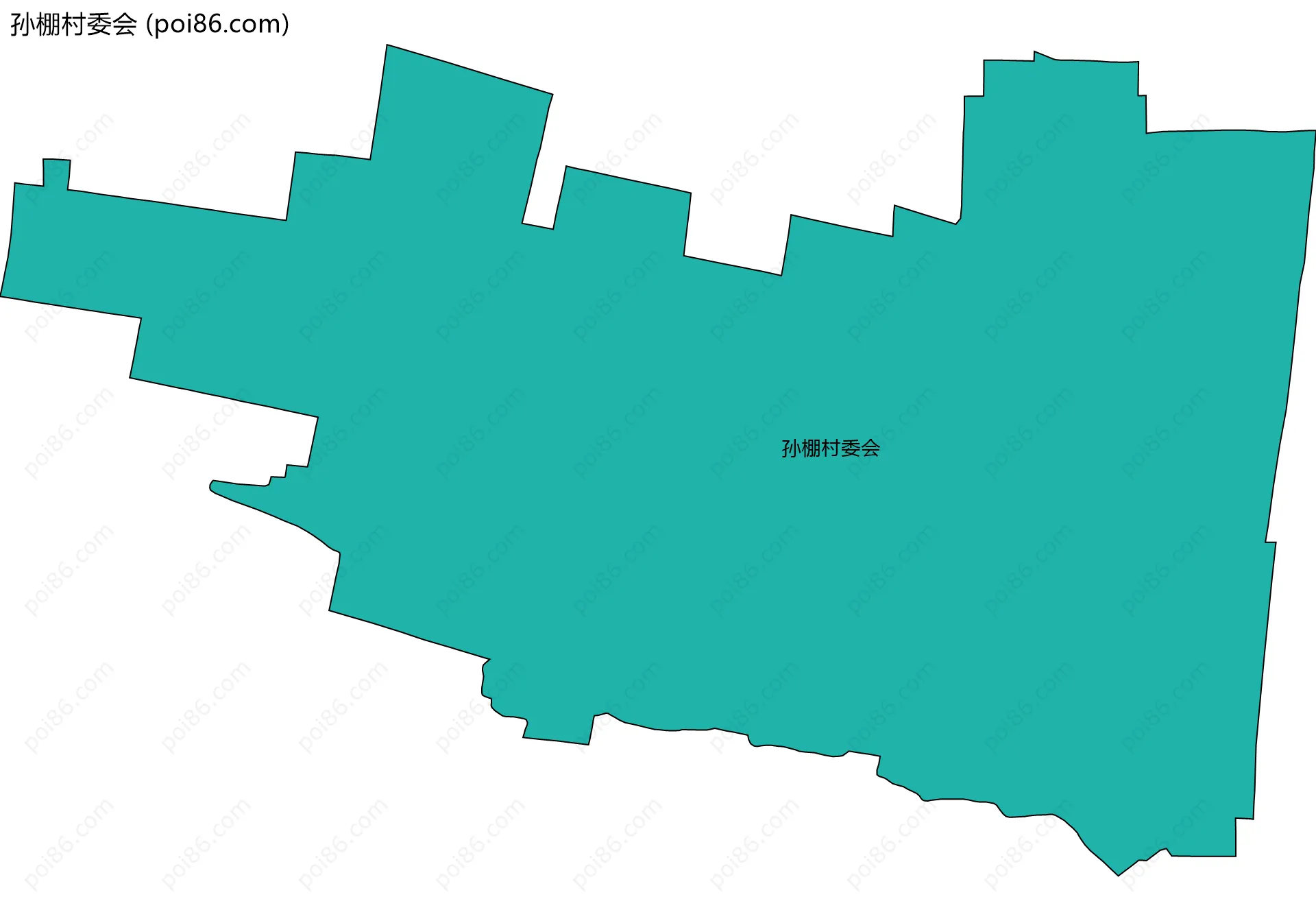 孙棚村委会边界地图