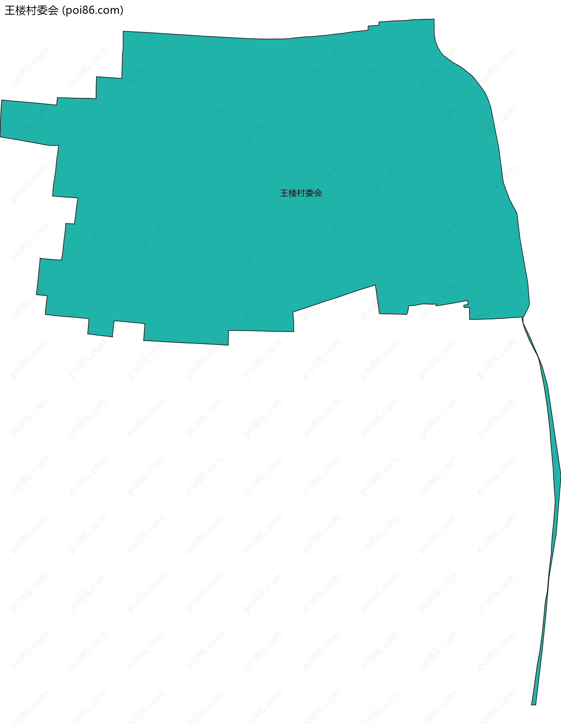 王楼村委会边界地图