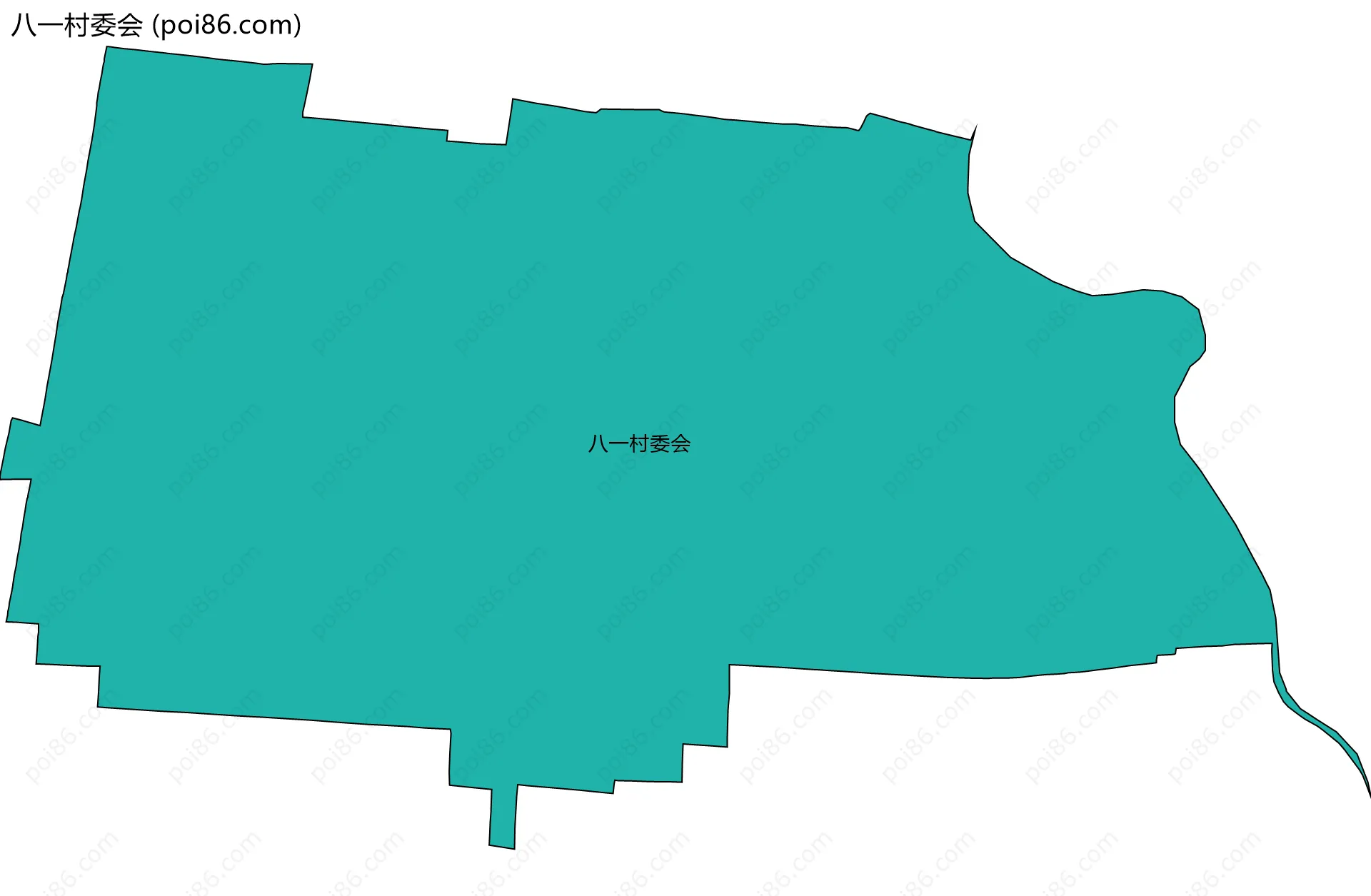 八一村委会边界地图
