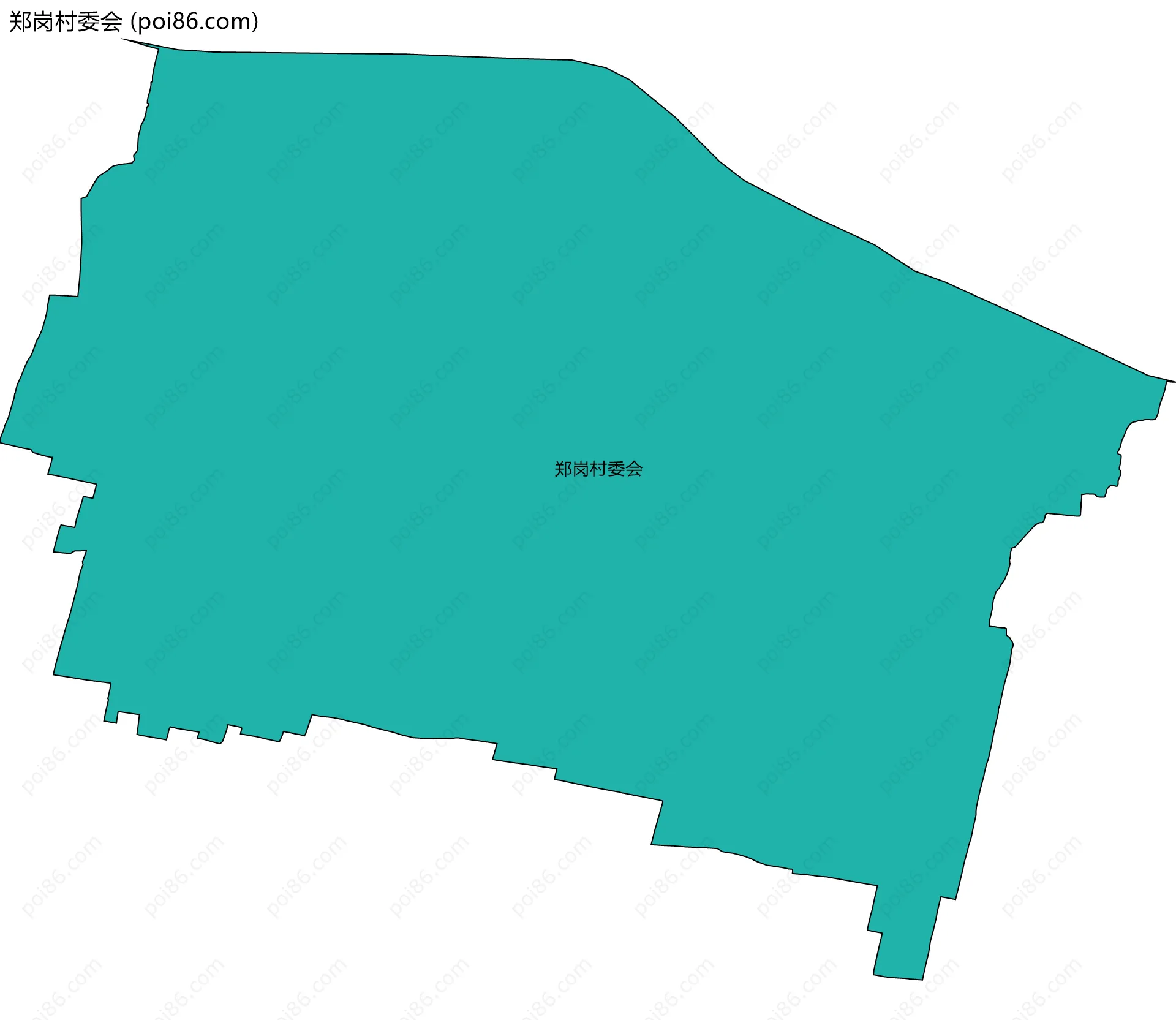 郑岗村委会边界地图
