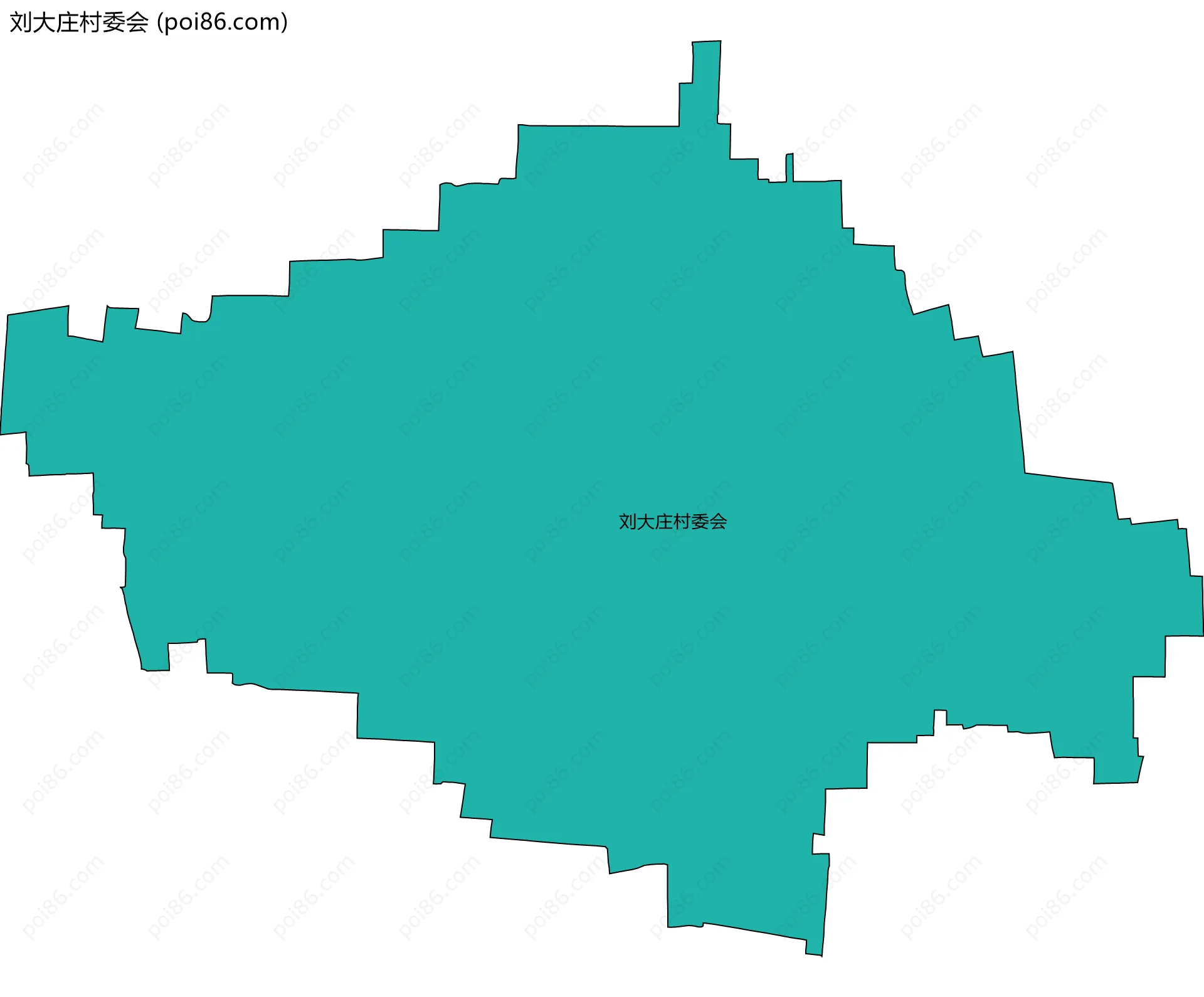 刘大庄村委会边界地图