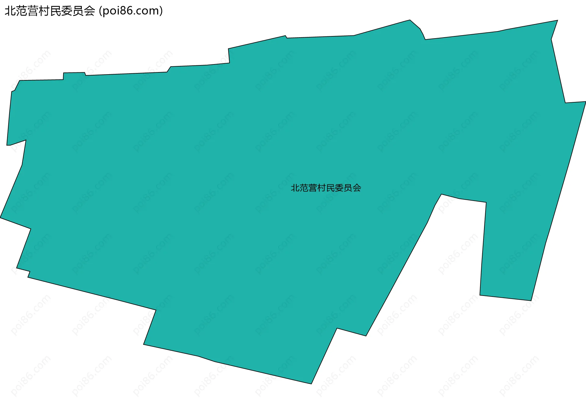 北范营村民委员会边界地图