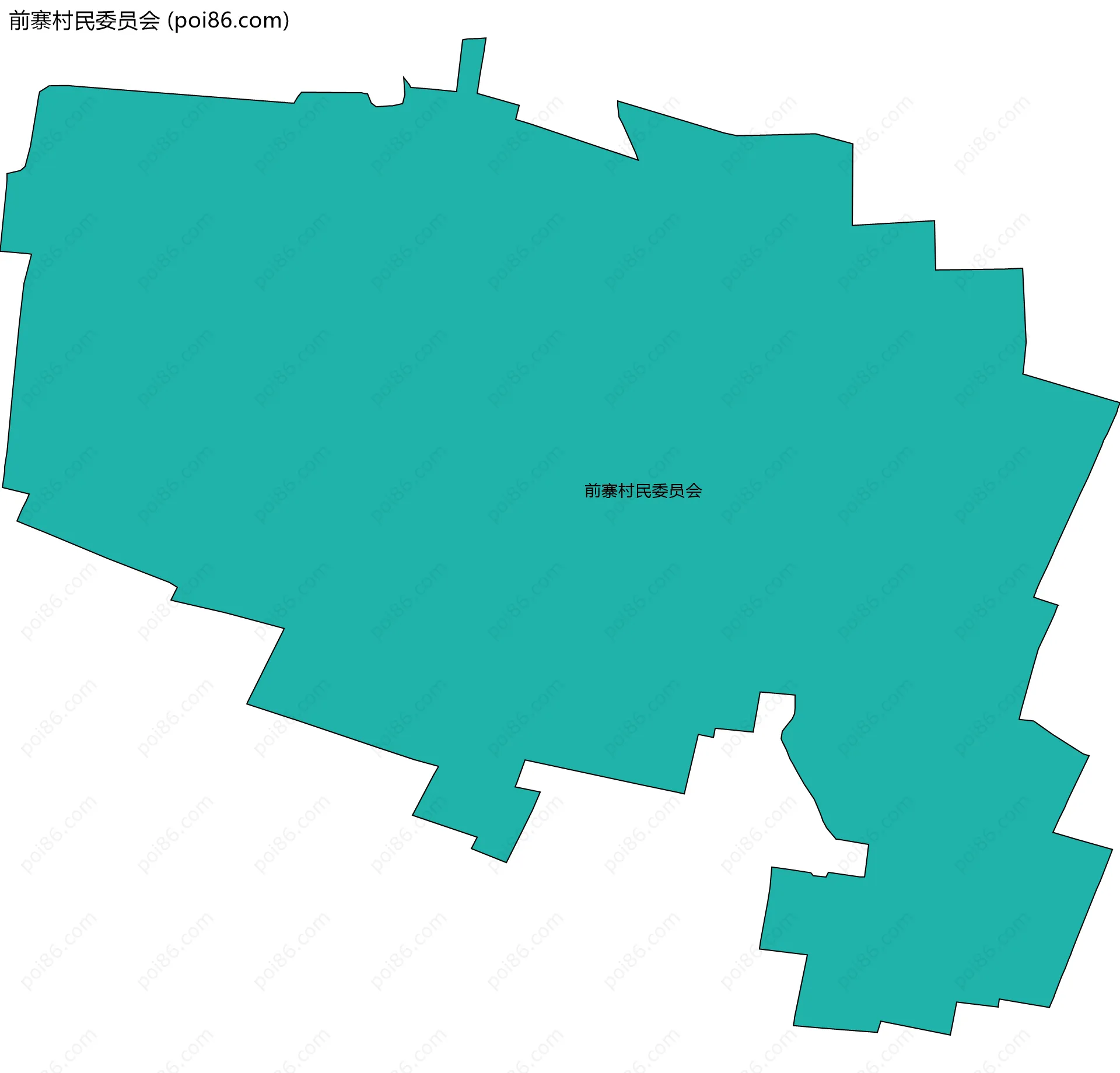 前寨村民委员会边界地图