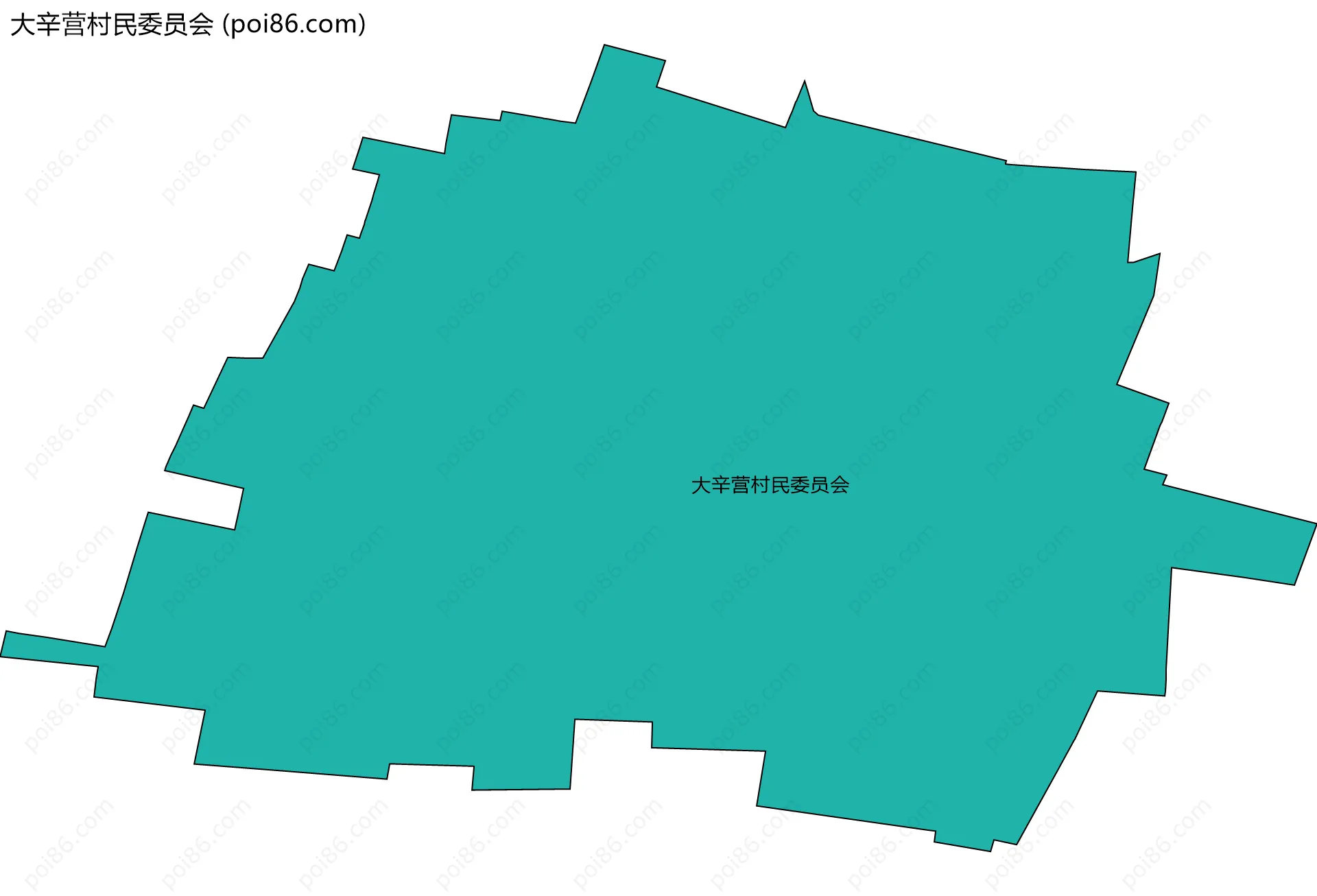 大辛营村民委员会边界地图