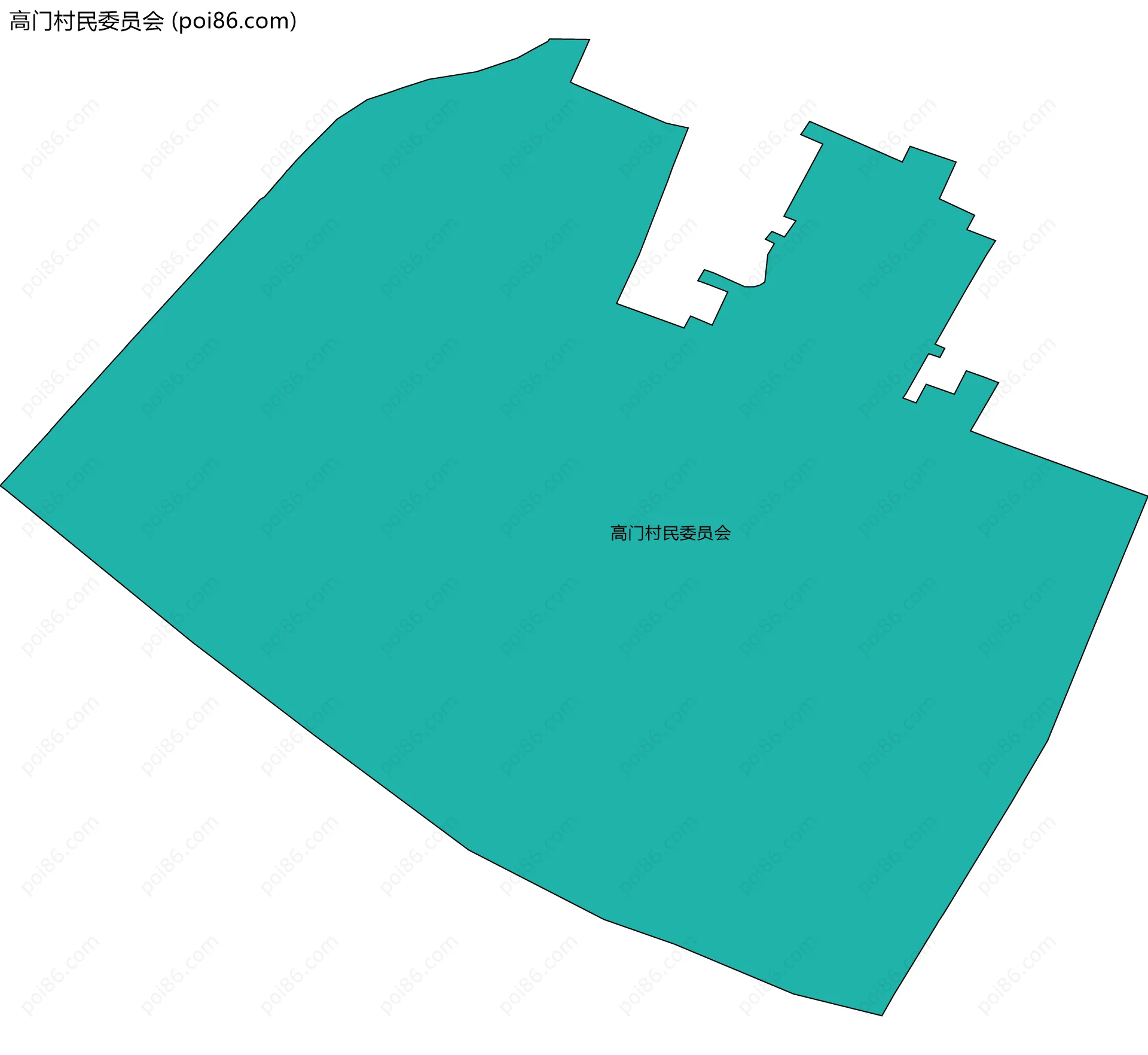 高门村民委员会边界地图