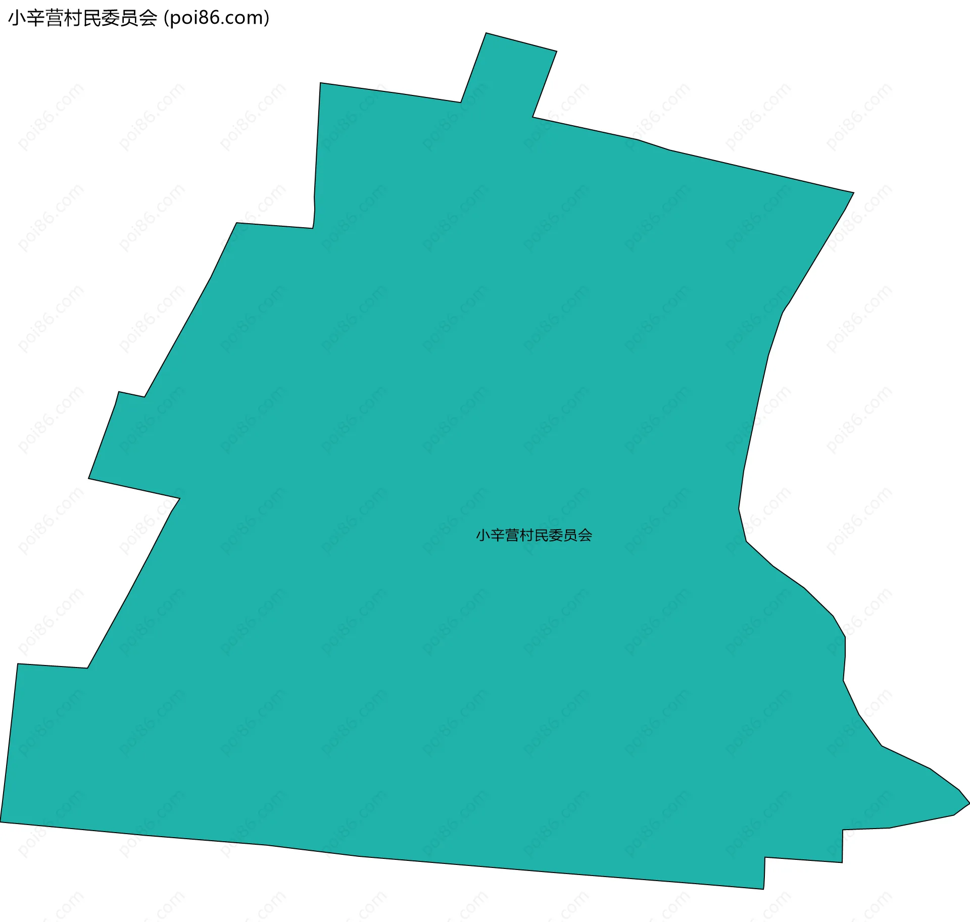 小辛营村民委员会边界地图