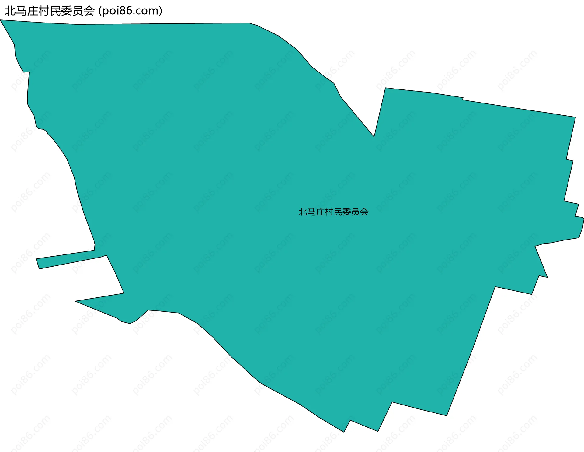 北马庄村民委员会边界地图
