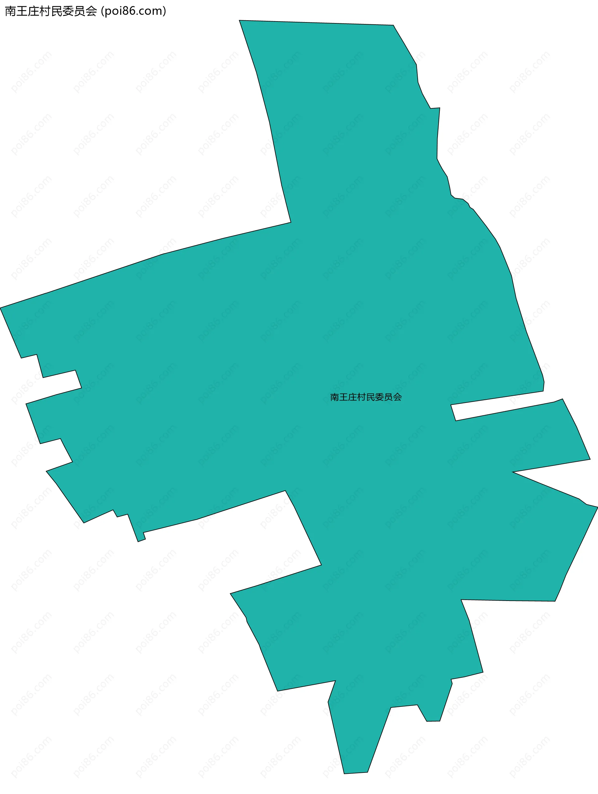 南王庄村民委员会边界地图