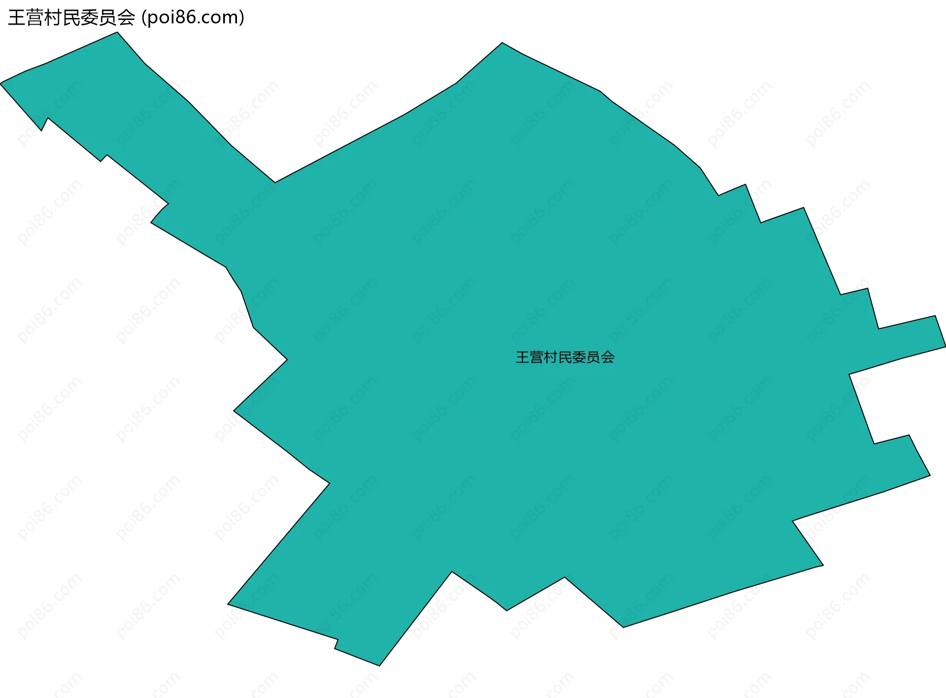 王营村民委员会边界地图