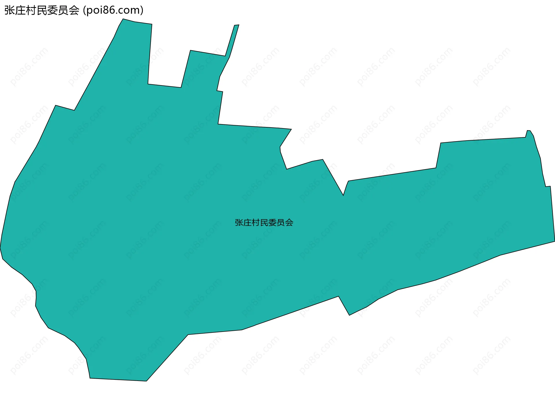 张庄村民委员会边界地图