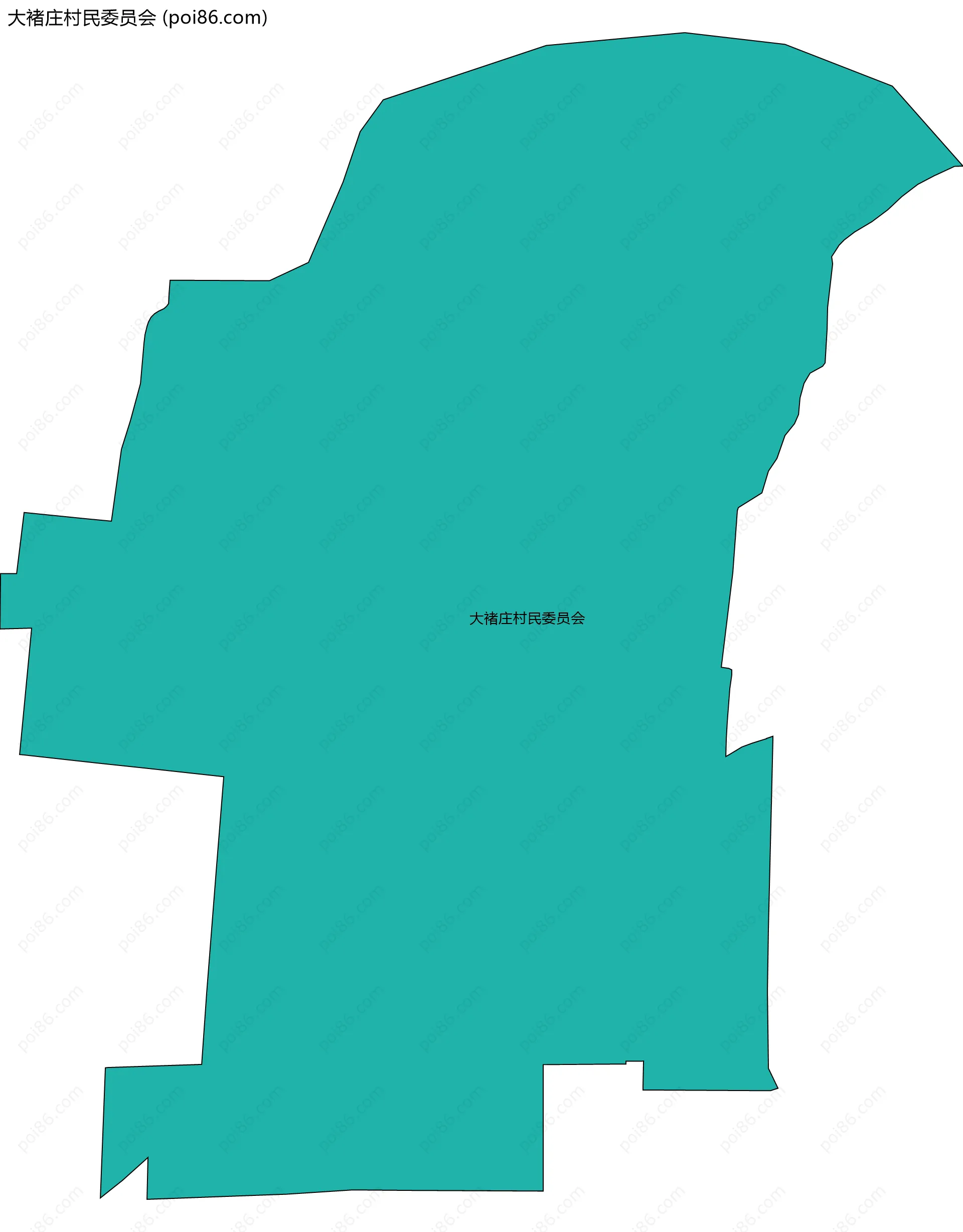 大褚庄村民委员会边界地图