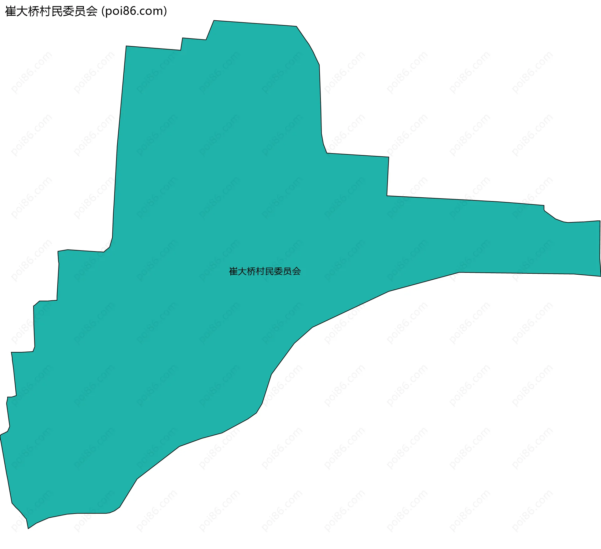 崔大桥村民委员会边界地图
