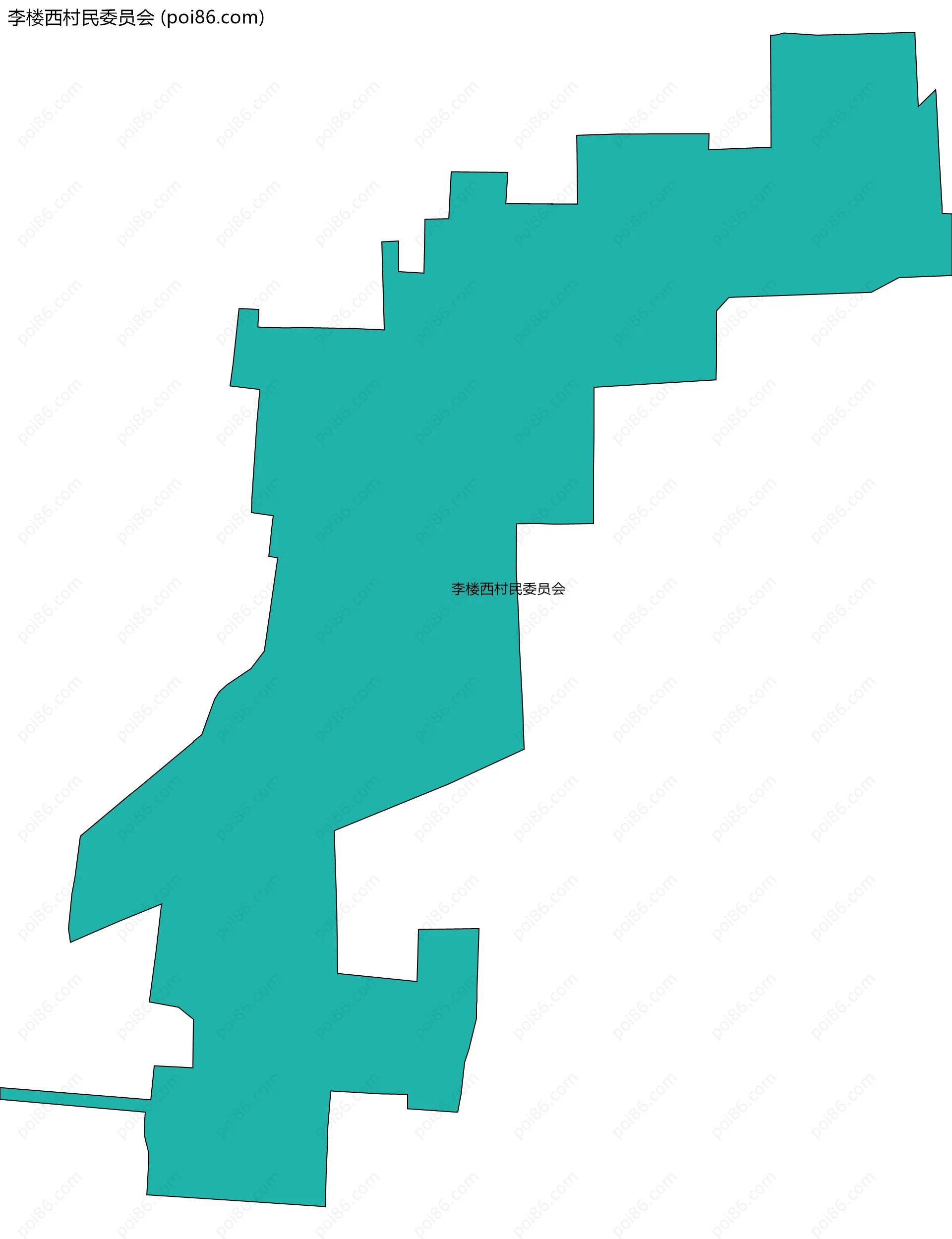 李楼西村民委员会边界地图