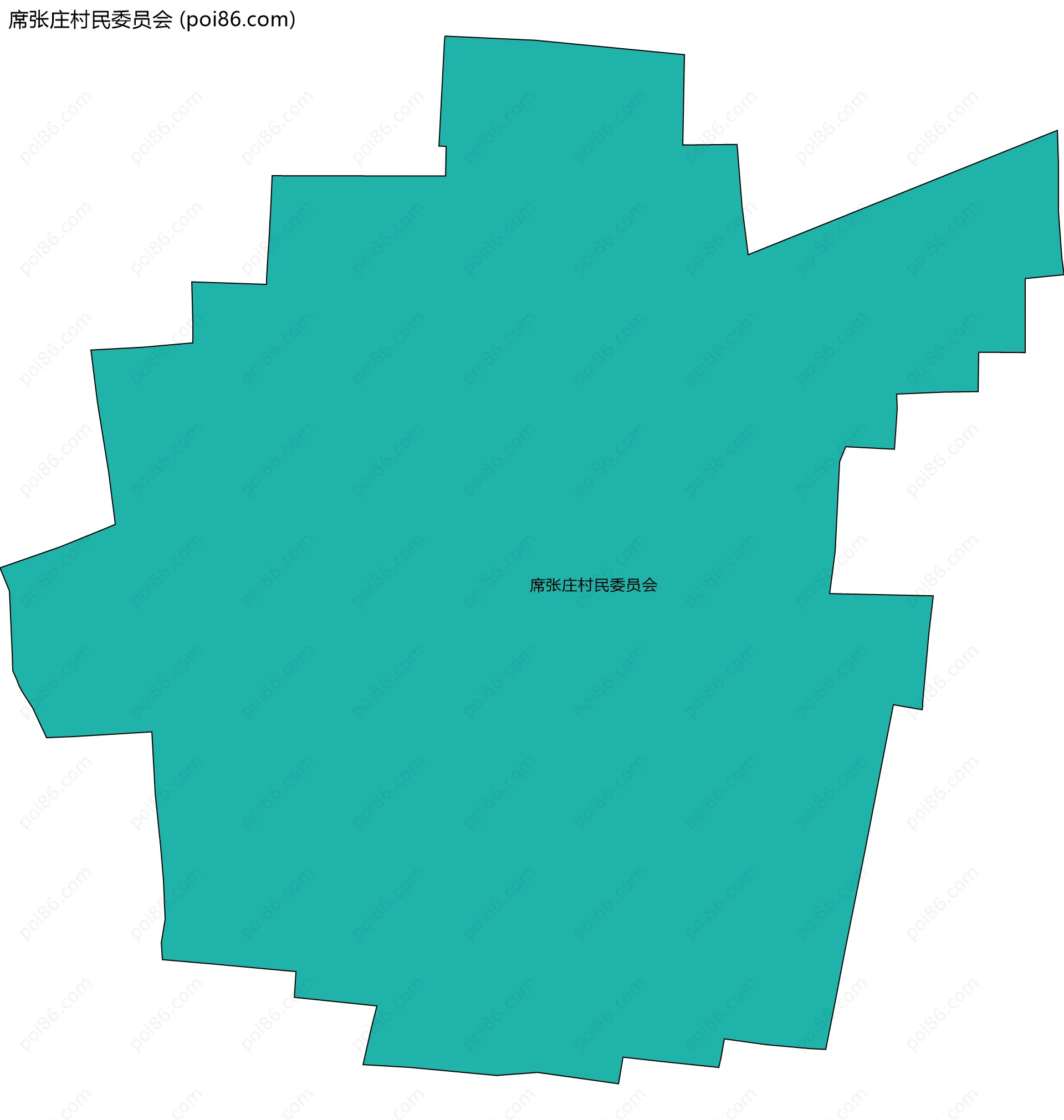 席张庄村民委员会边界地图