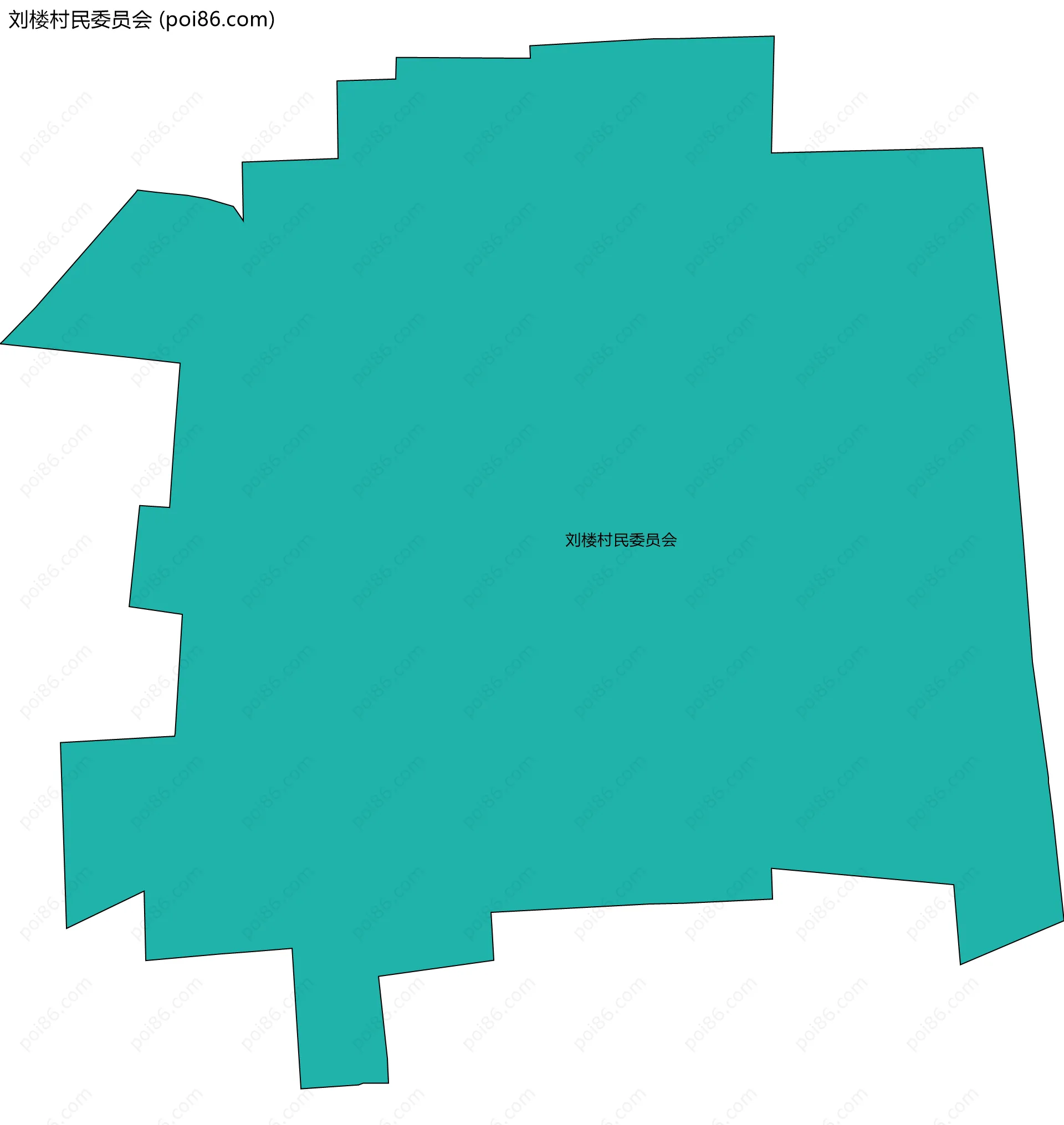 刘楼村民委员会边界地图