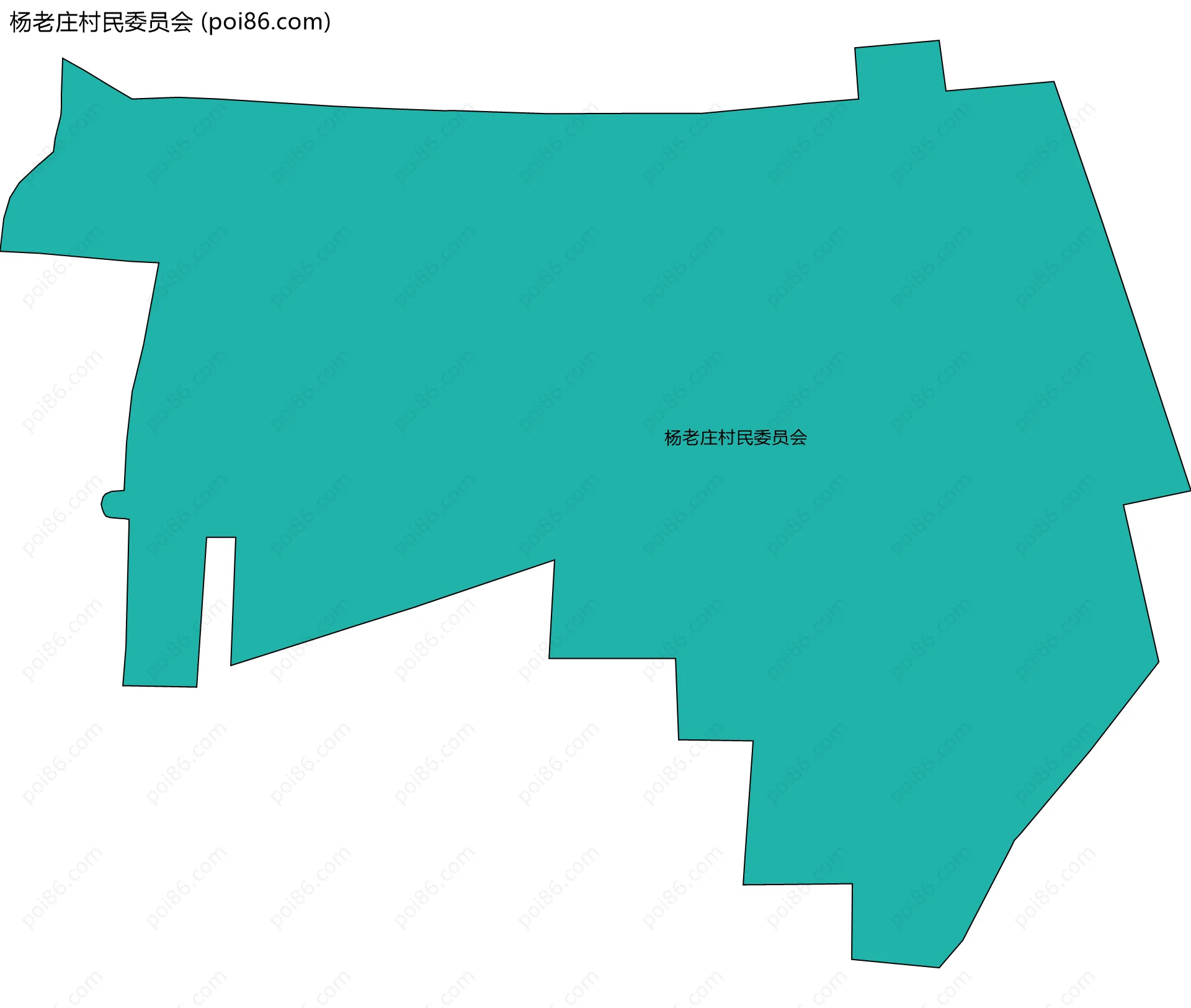 杨老庄村民委员会边界地图