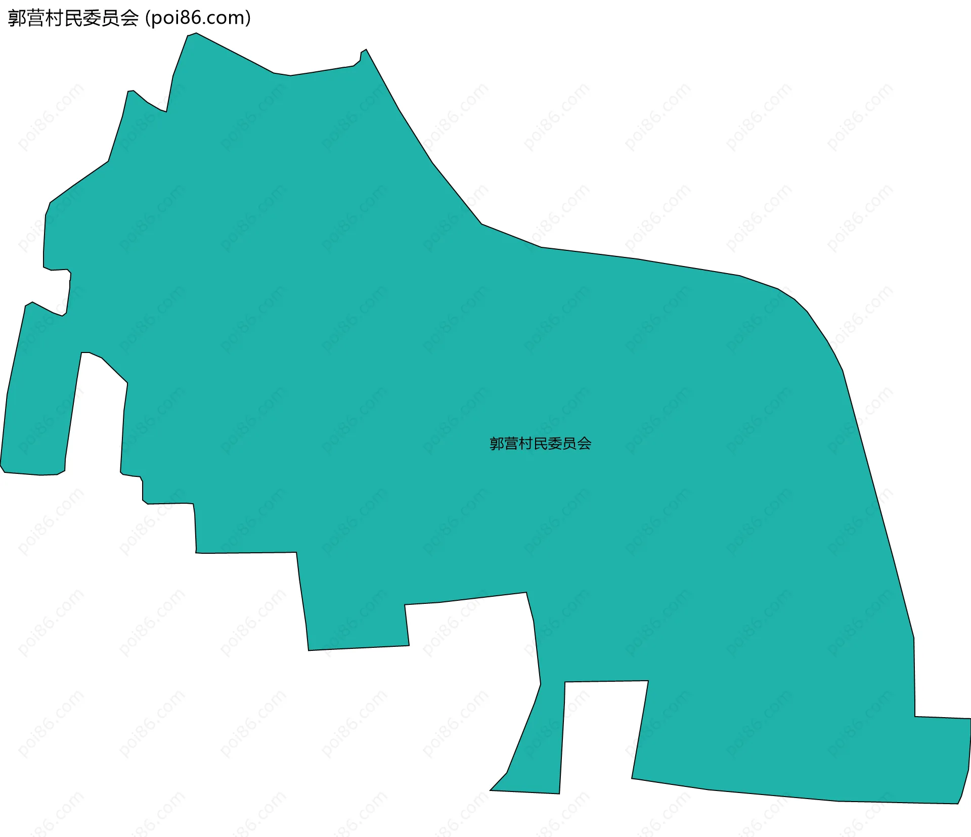 郭营村民委员会边界地图
