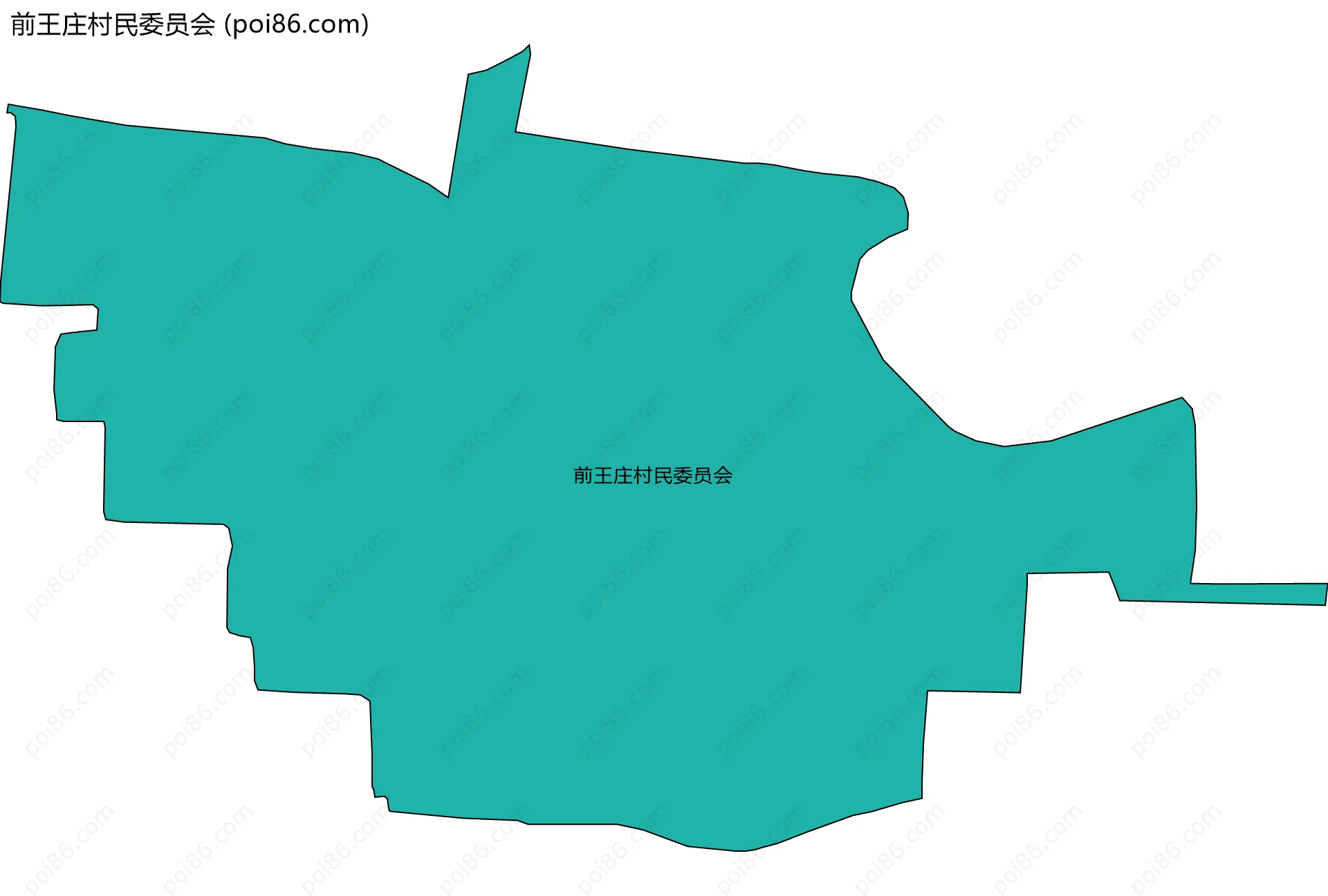 前王庄村民委员会边界地图