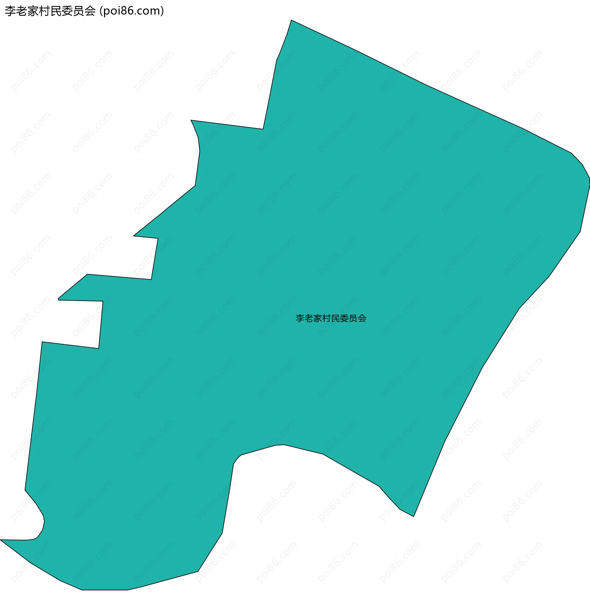 李老家村民委员会边界地图