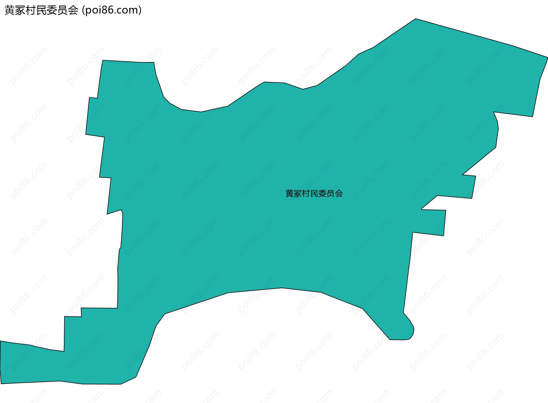 黄冢村民委员会边界地图