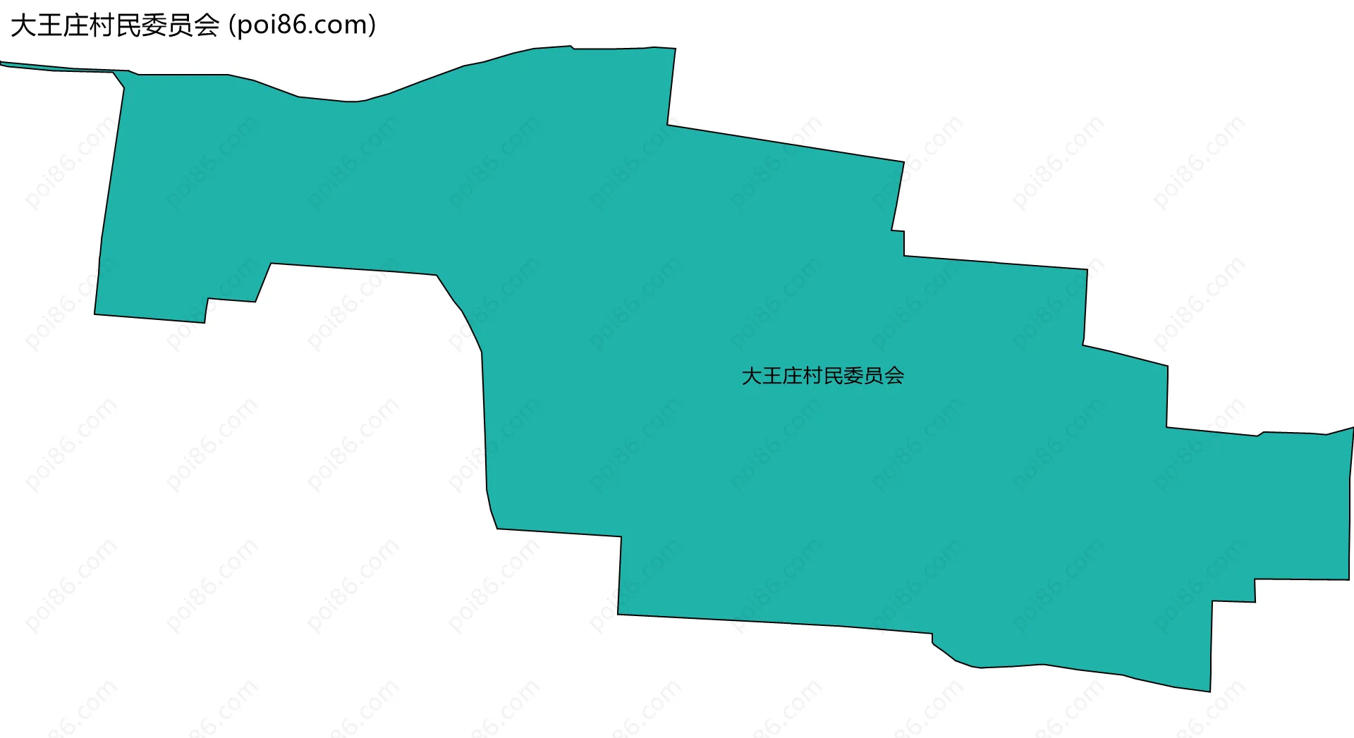 大王庄村民委员会边界地图