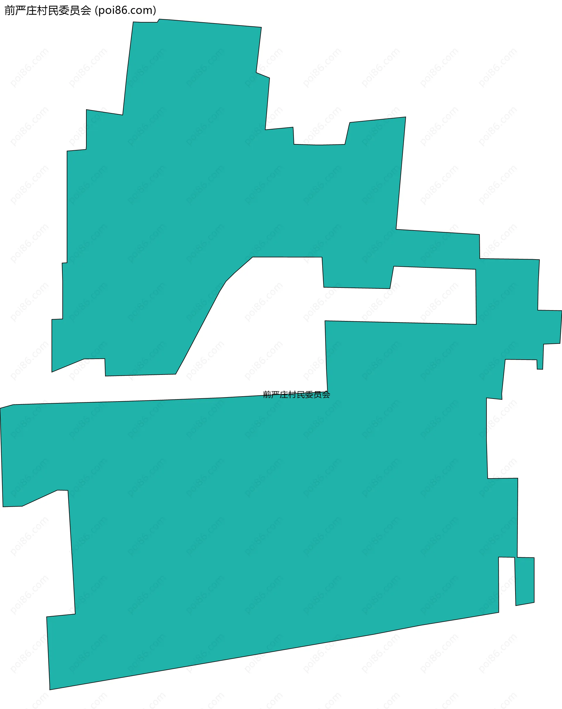 前严庄村民委员会边界地图