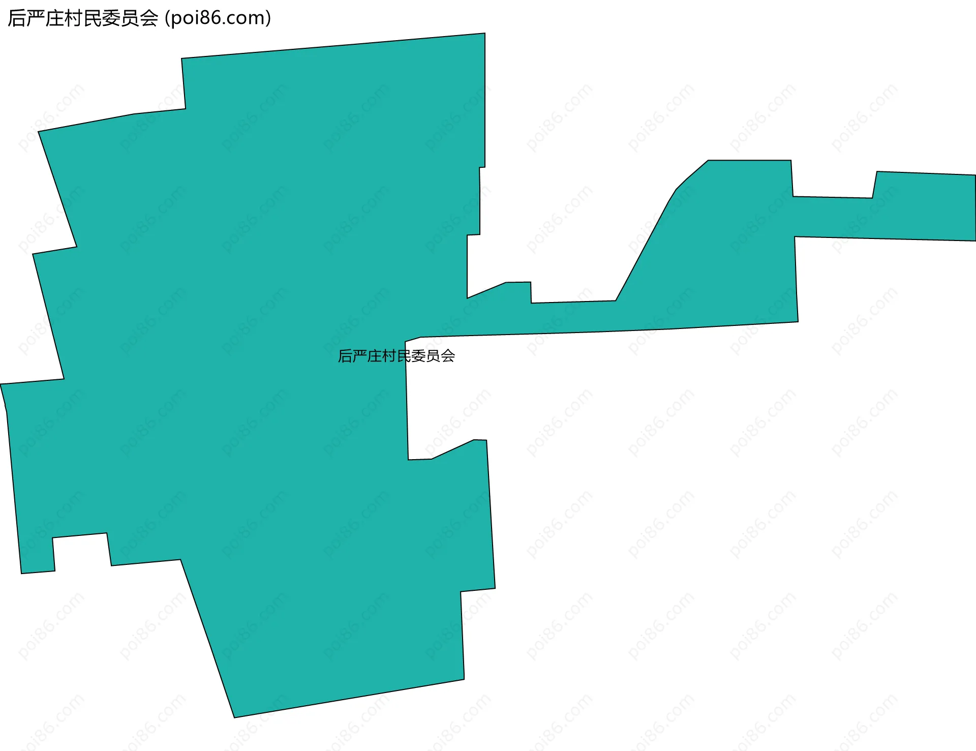 后严庄村民委员会边界地图