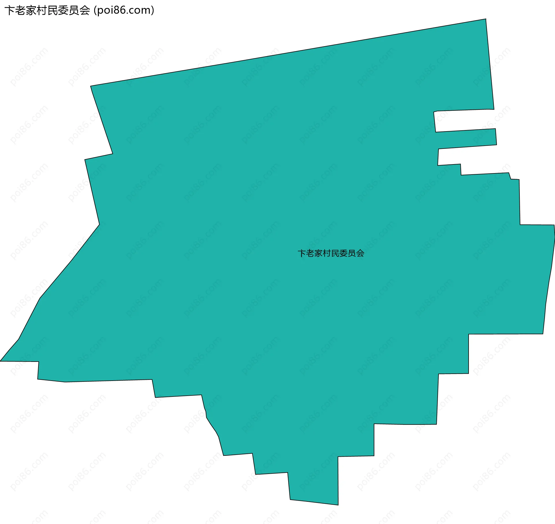 卞老家村民委员会边界地图