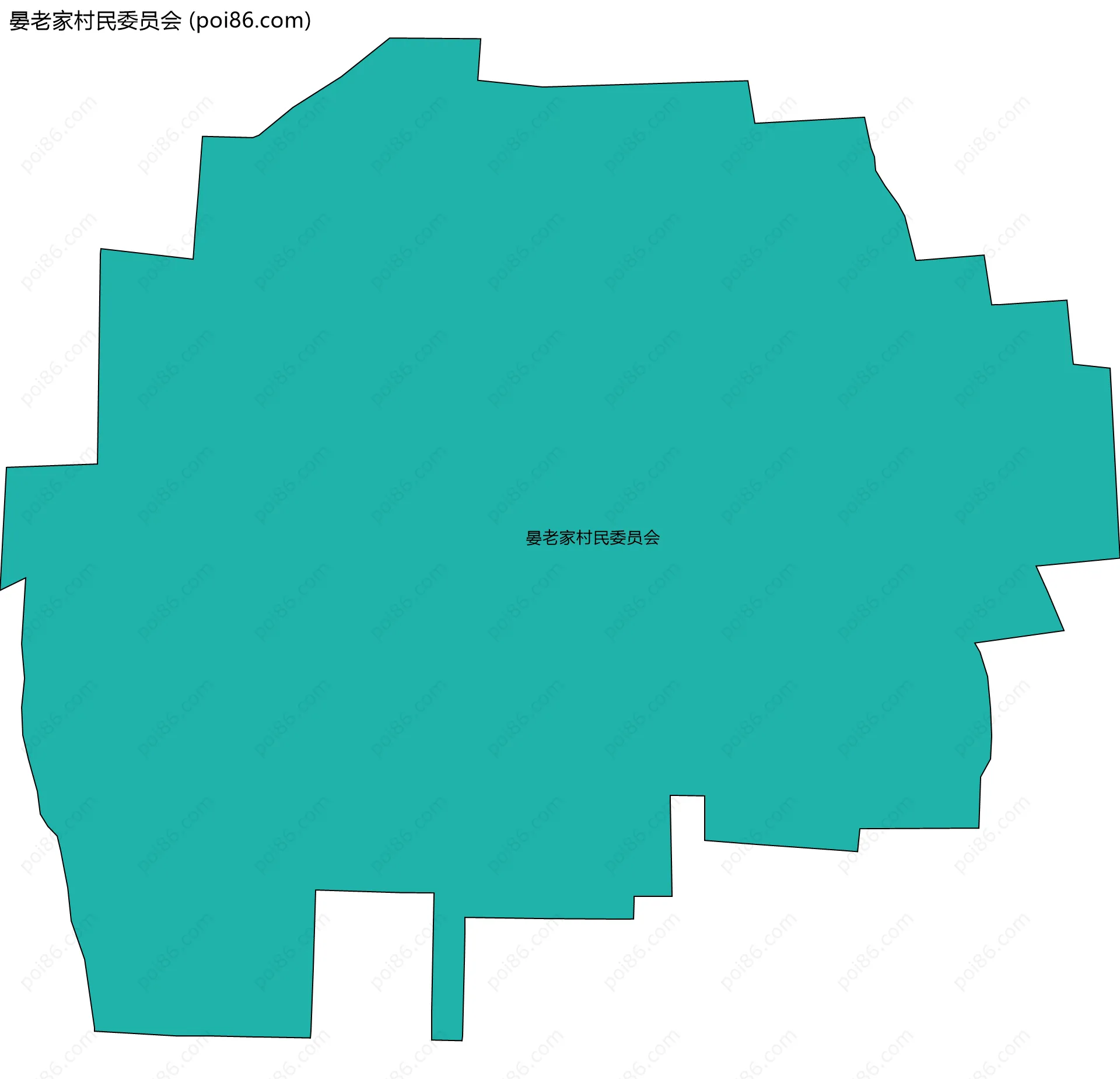 晏老家村民委员会边界地图