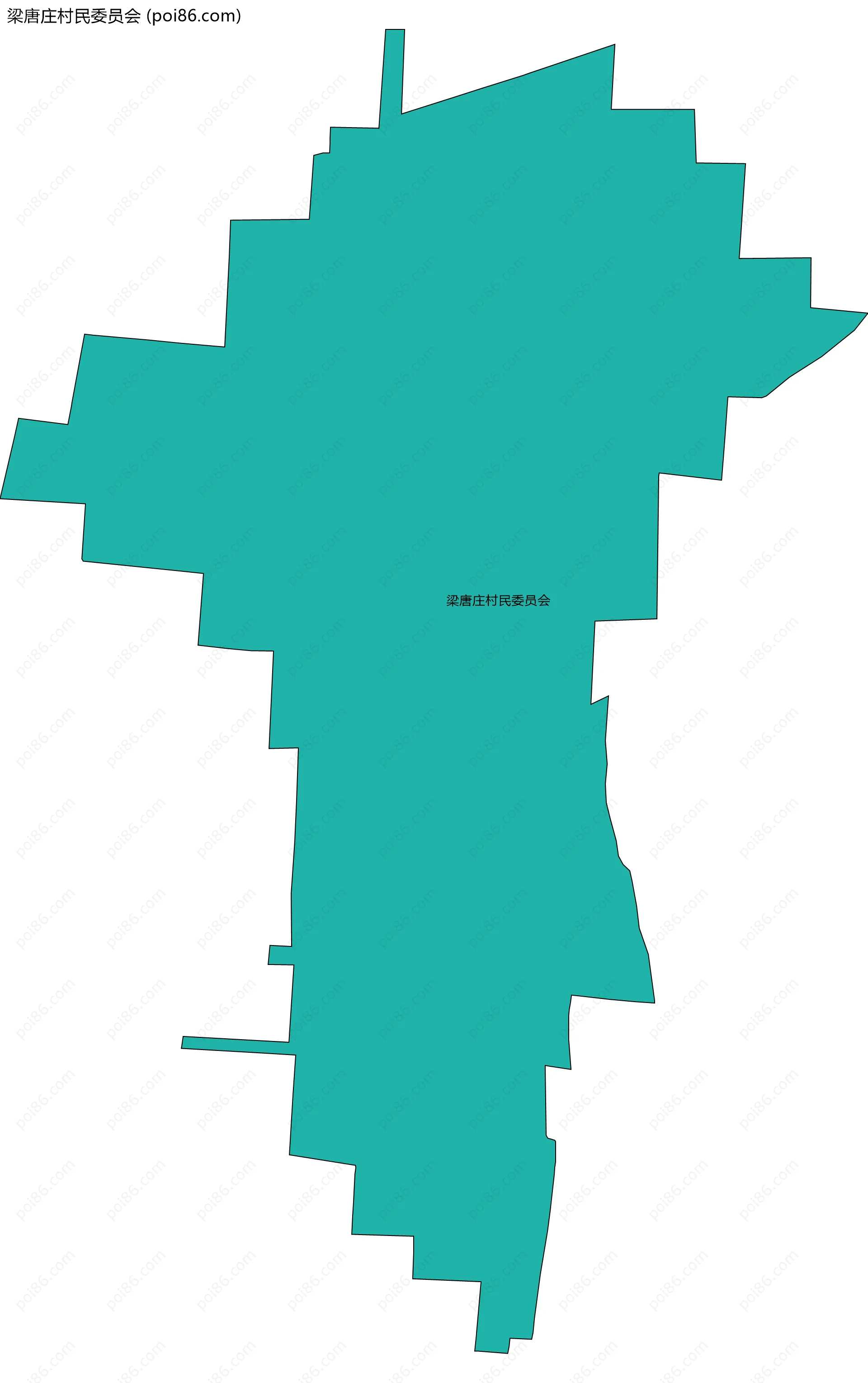 梁唐庄村民委员会边界地图