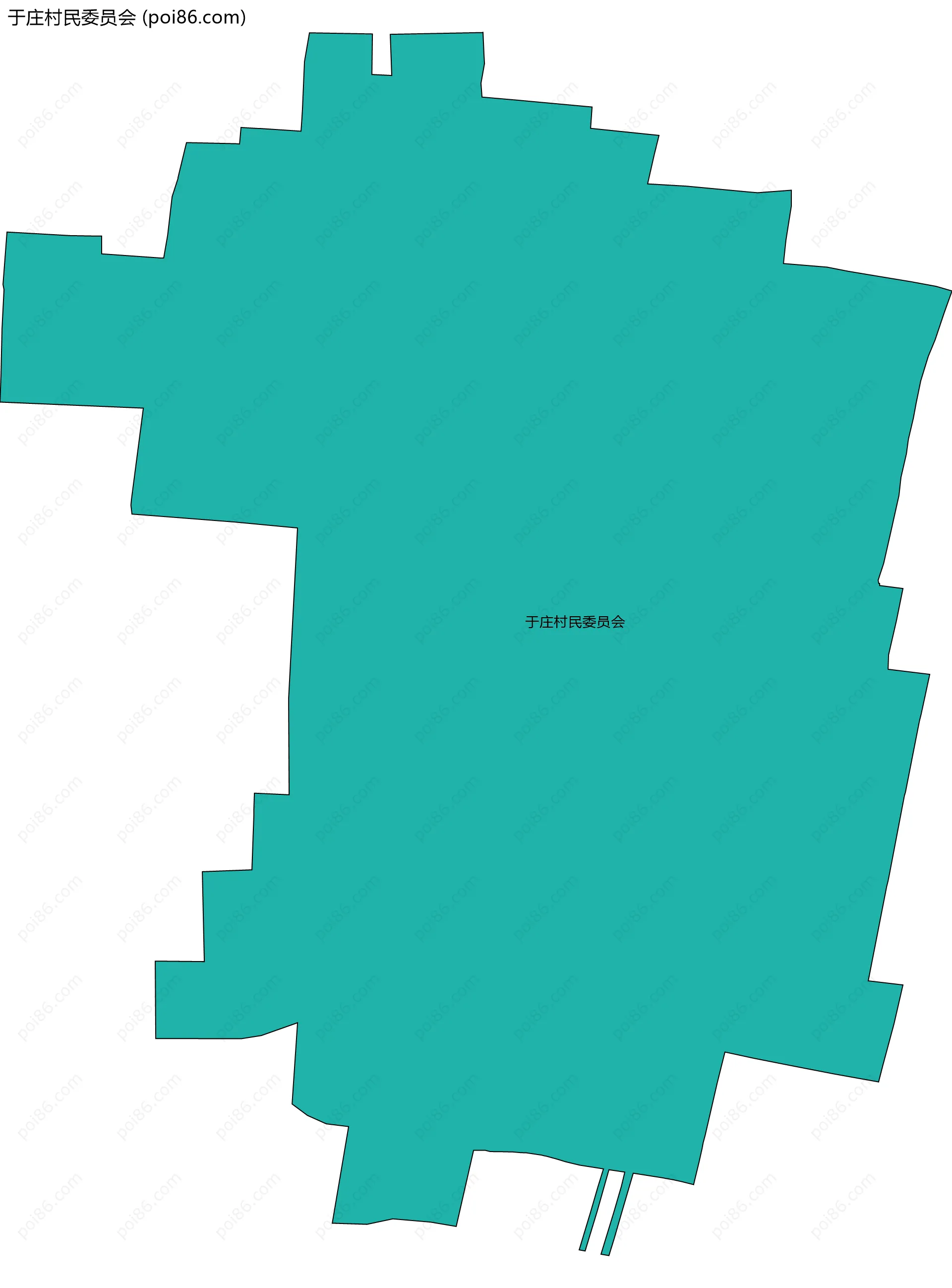 于庄村民委员会边界地图