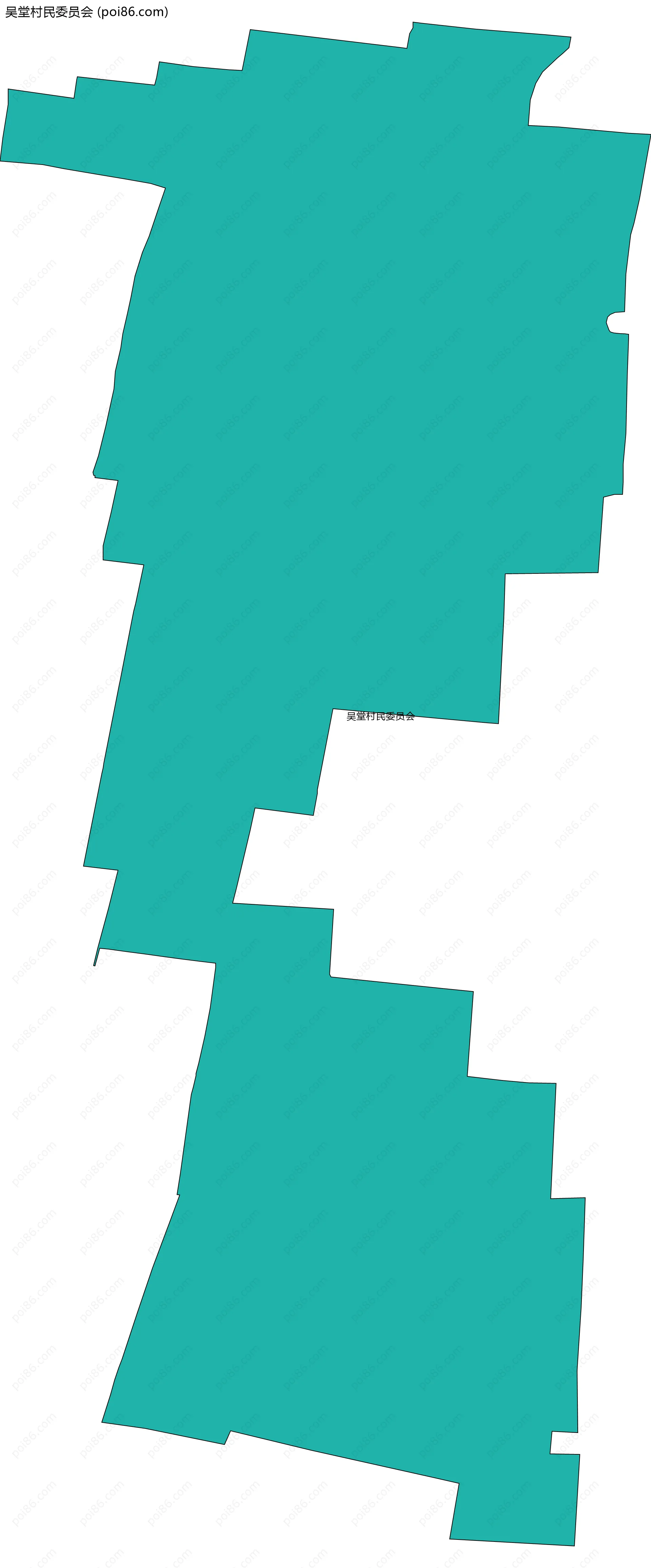 吴堂村民委员会边界地图