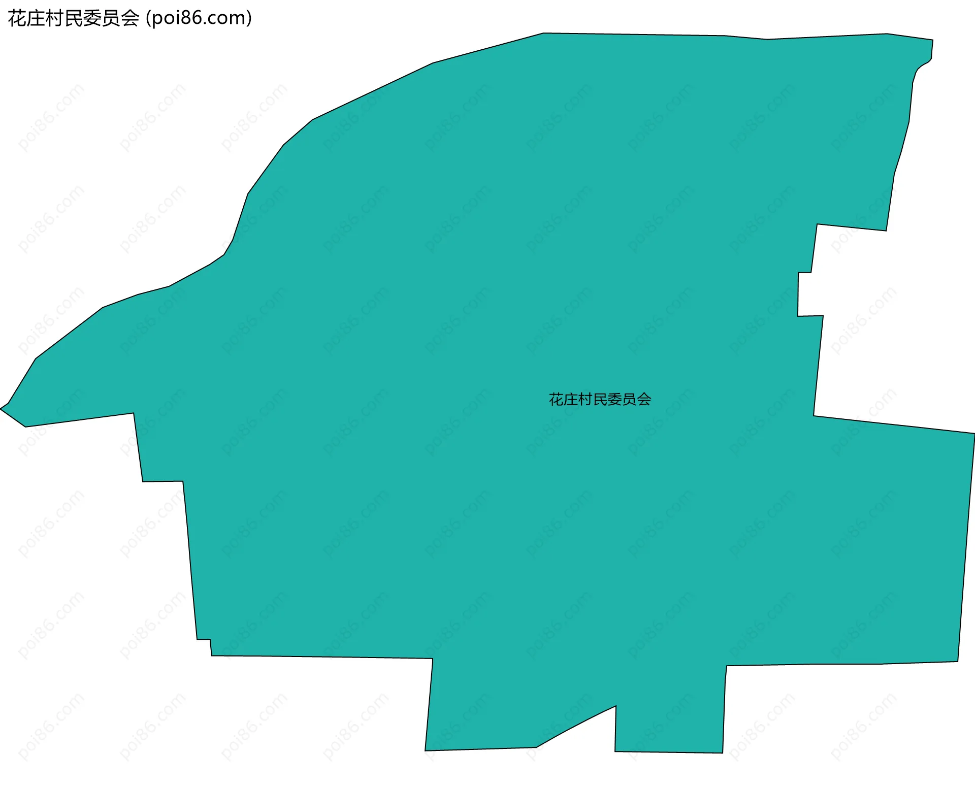 花庄村民委员会边界地图