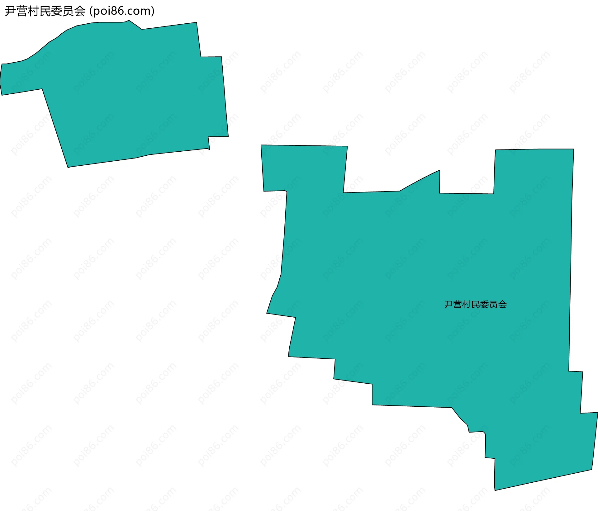 尹营村民委员会边界地图