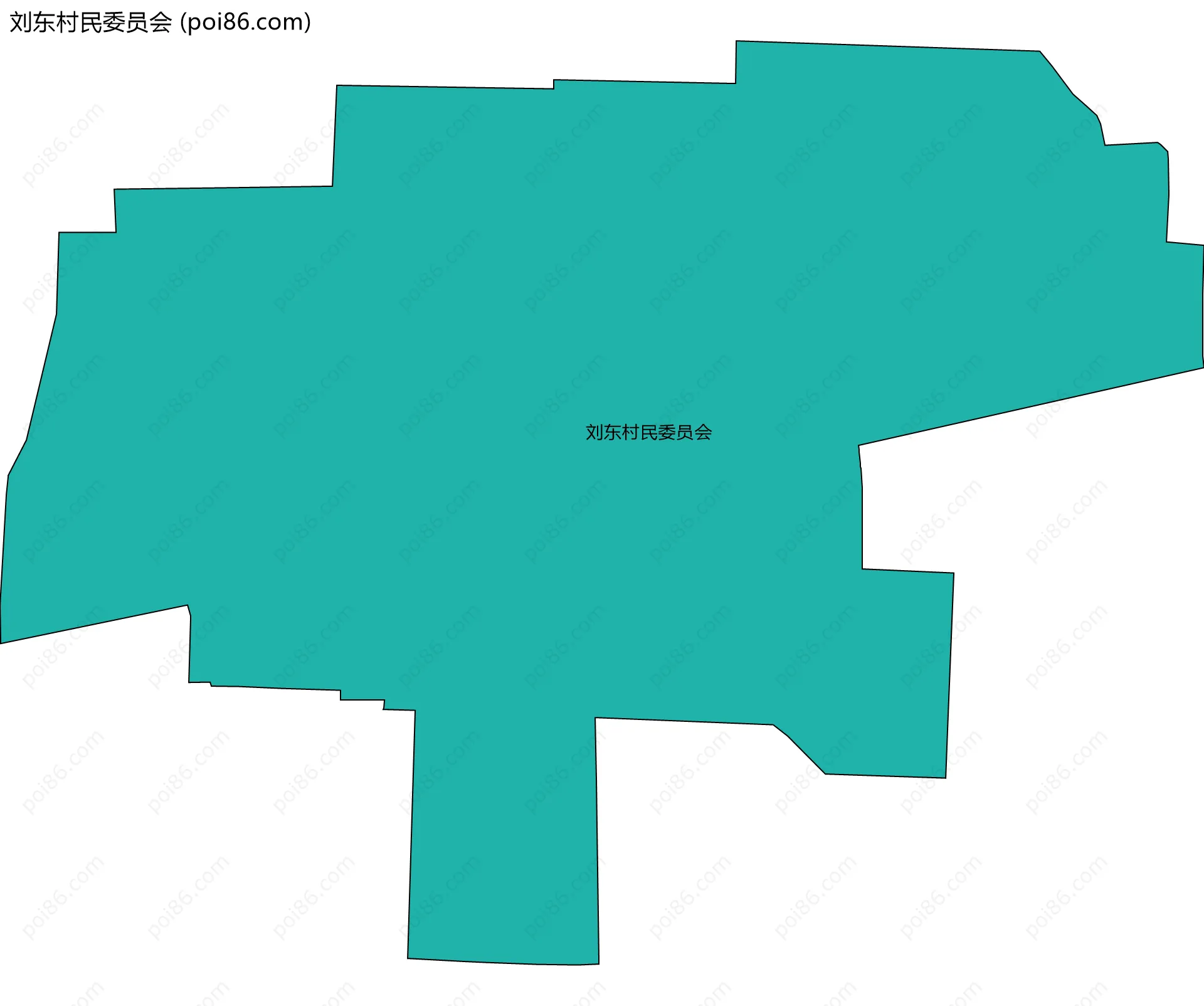 刘东村民委员会边界地图
