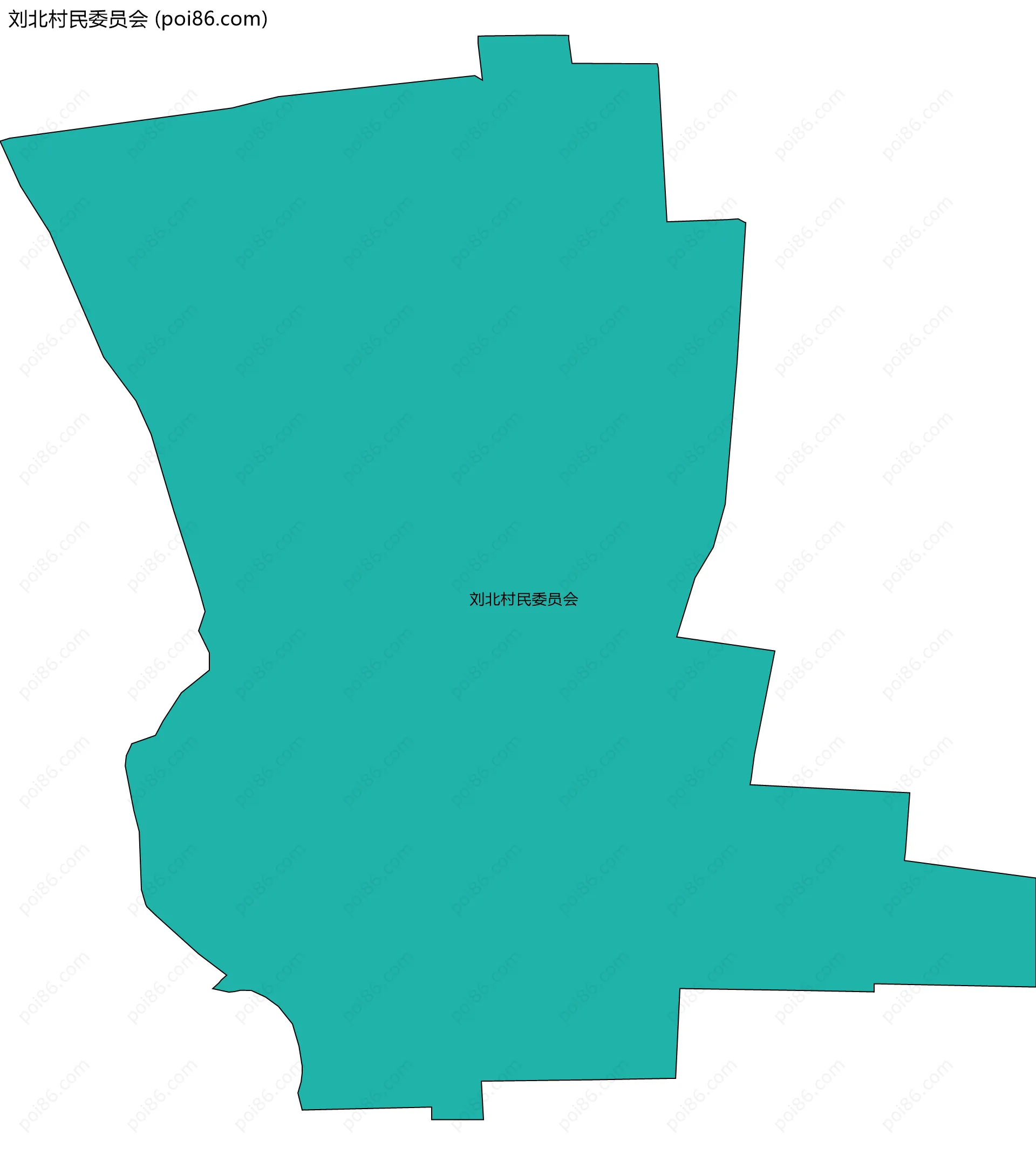 刘北村民委员会边界地图