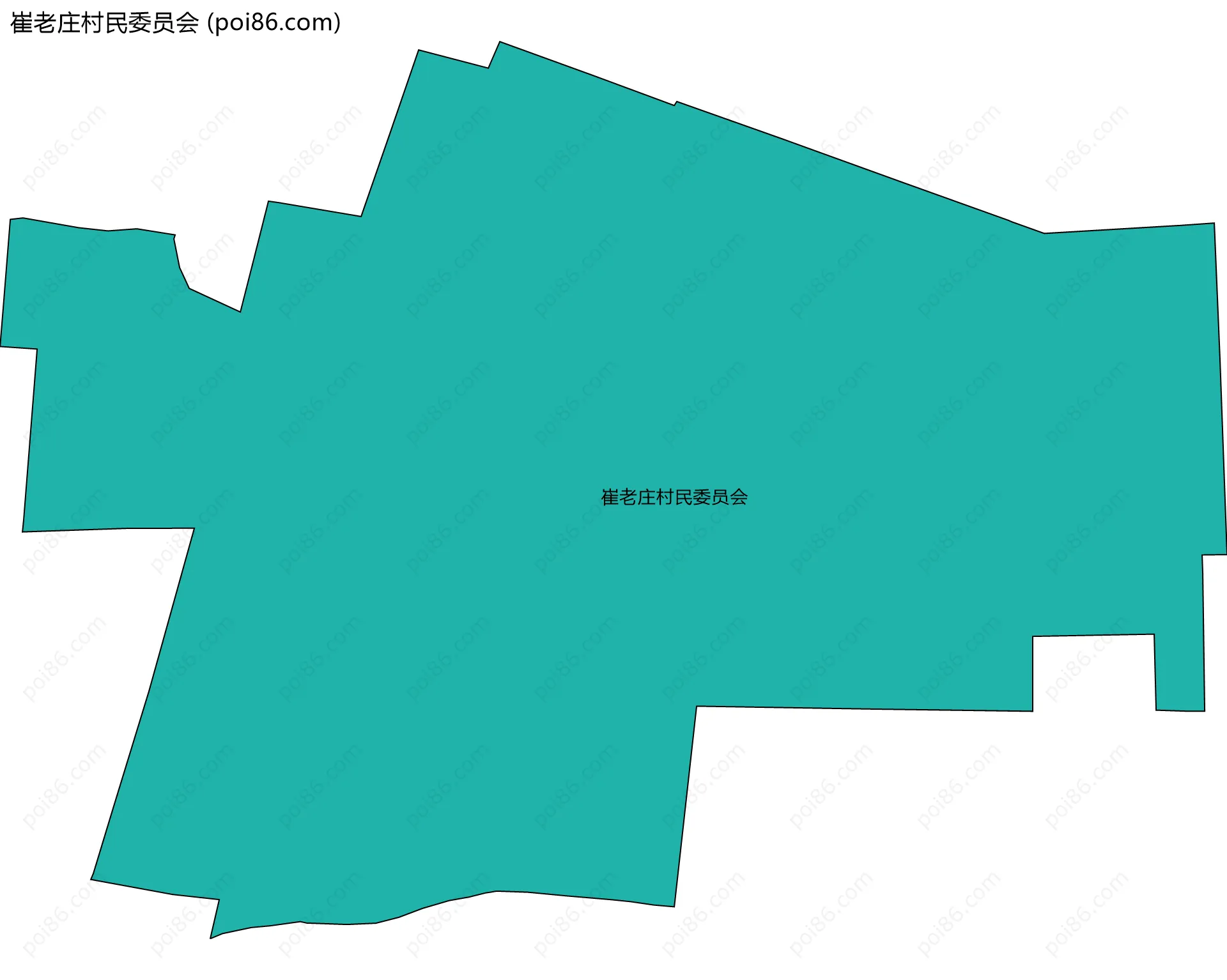 崔老庄村民委员会边界地图