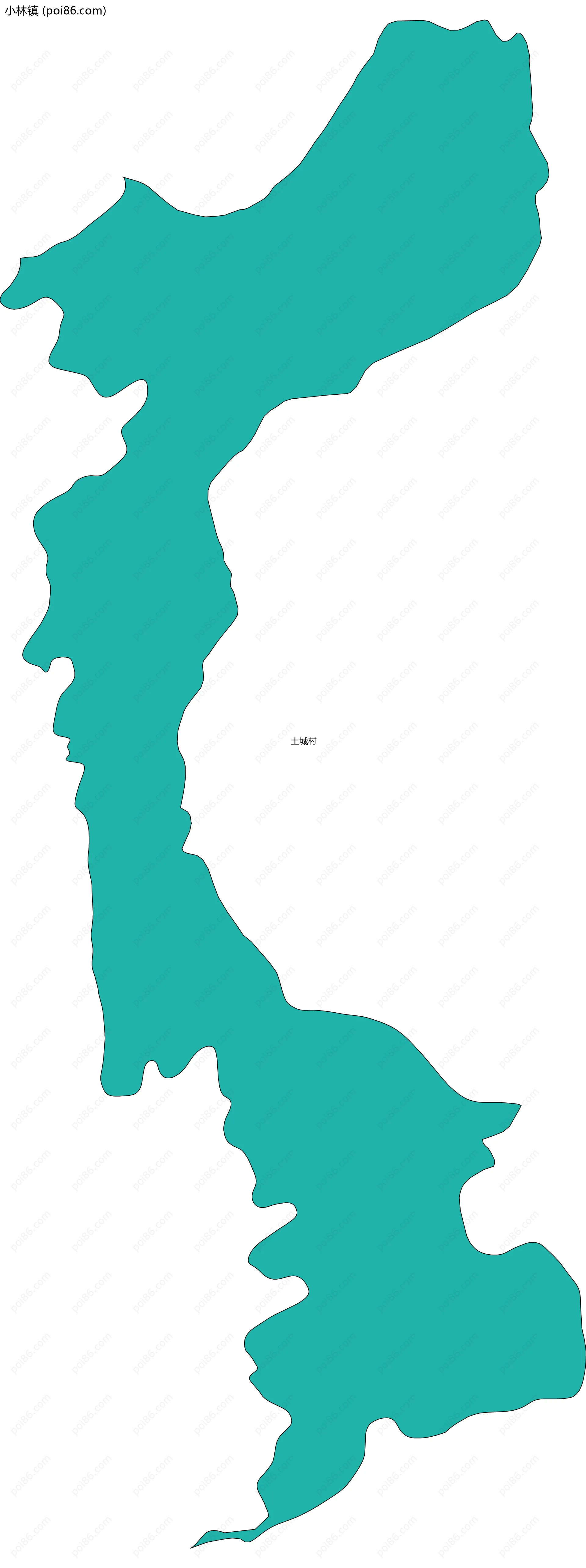 小林镇边界地图(五级行政区划)