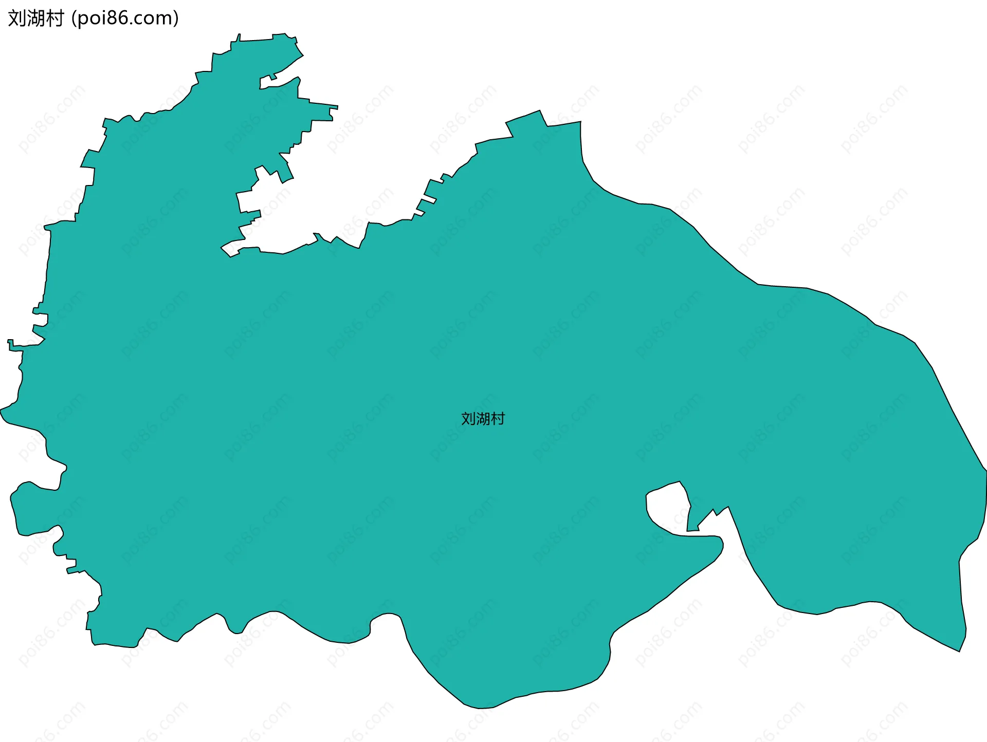 刘湖村边界地图