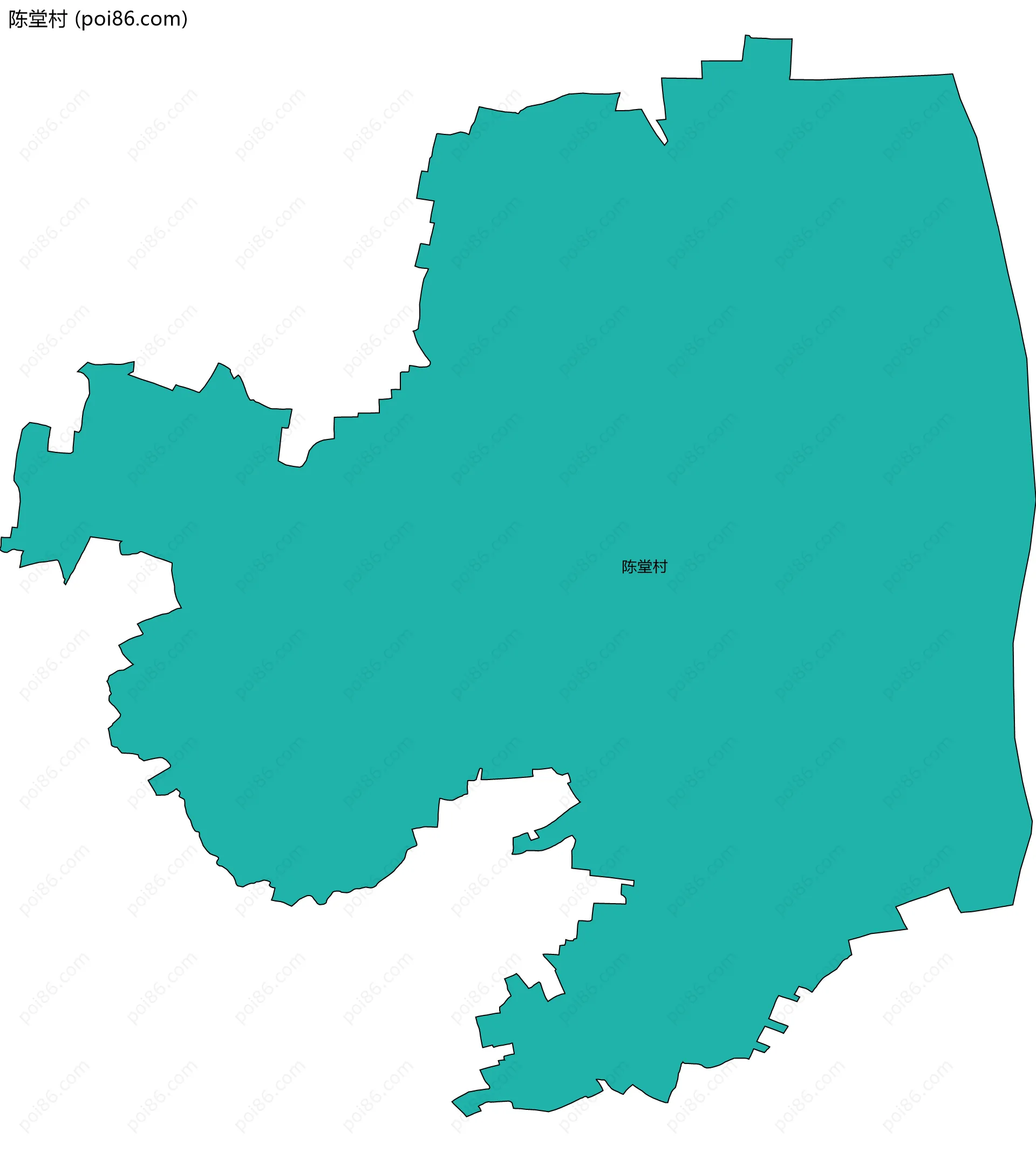 陈堂村边界地图