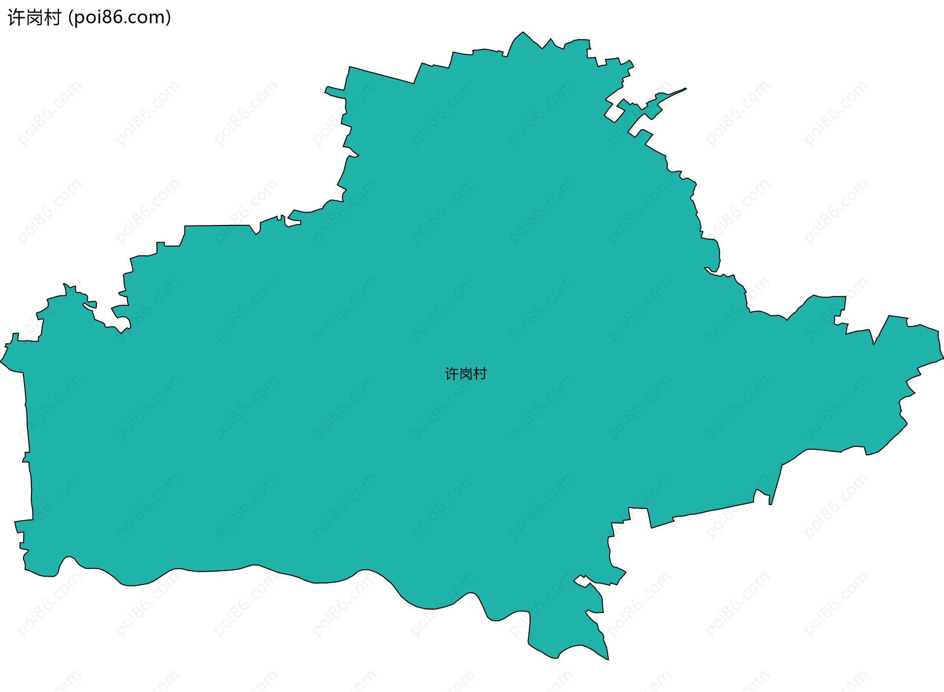 许岗村边界地图
